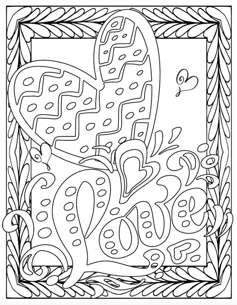 Valentine s Free Printable Love Coloring Pages 24 Days Of FREE 