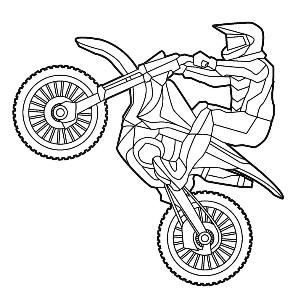 Very Cool Dirt Bike Coloring Page Download Print Or Color Online For 