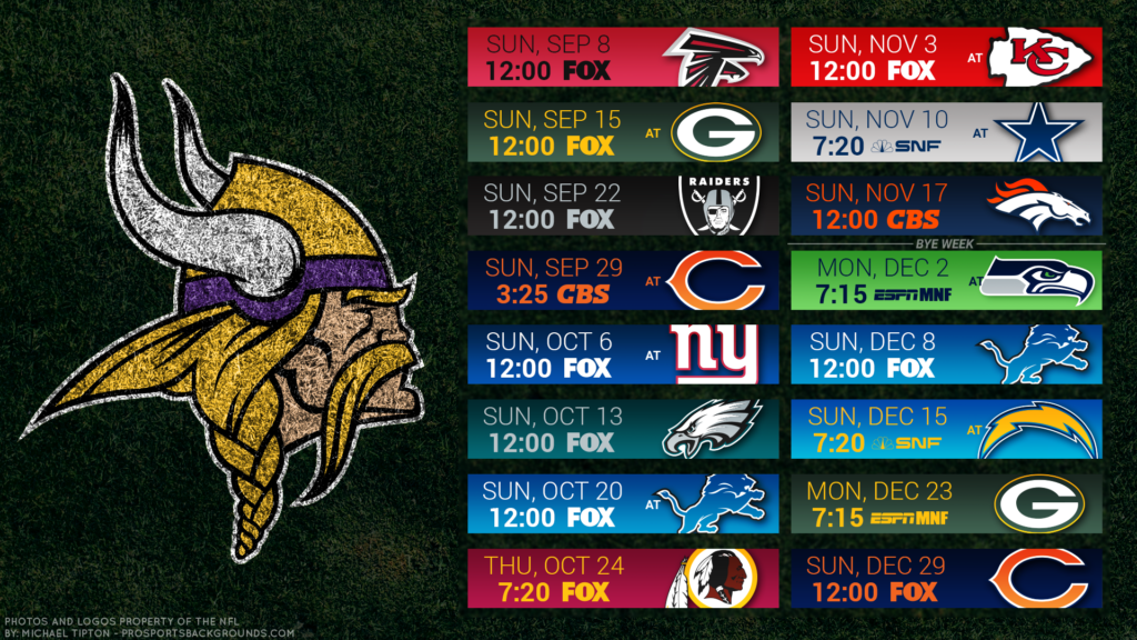 Viking Printable Schedule