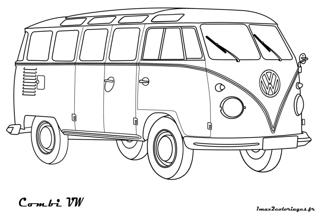 Vw Capmer Van Free Colouring Pages