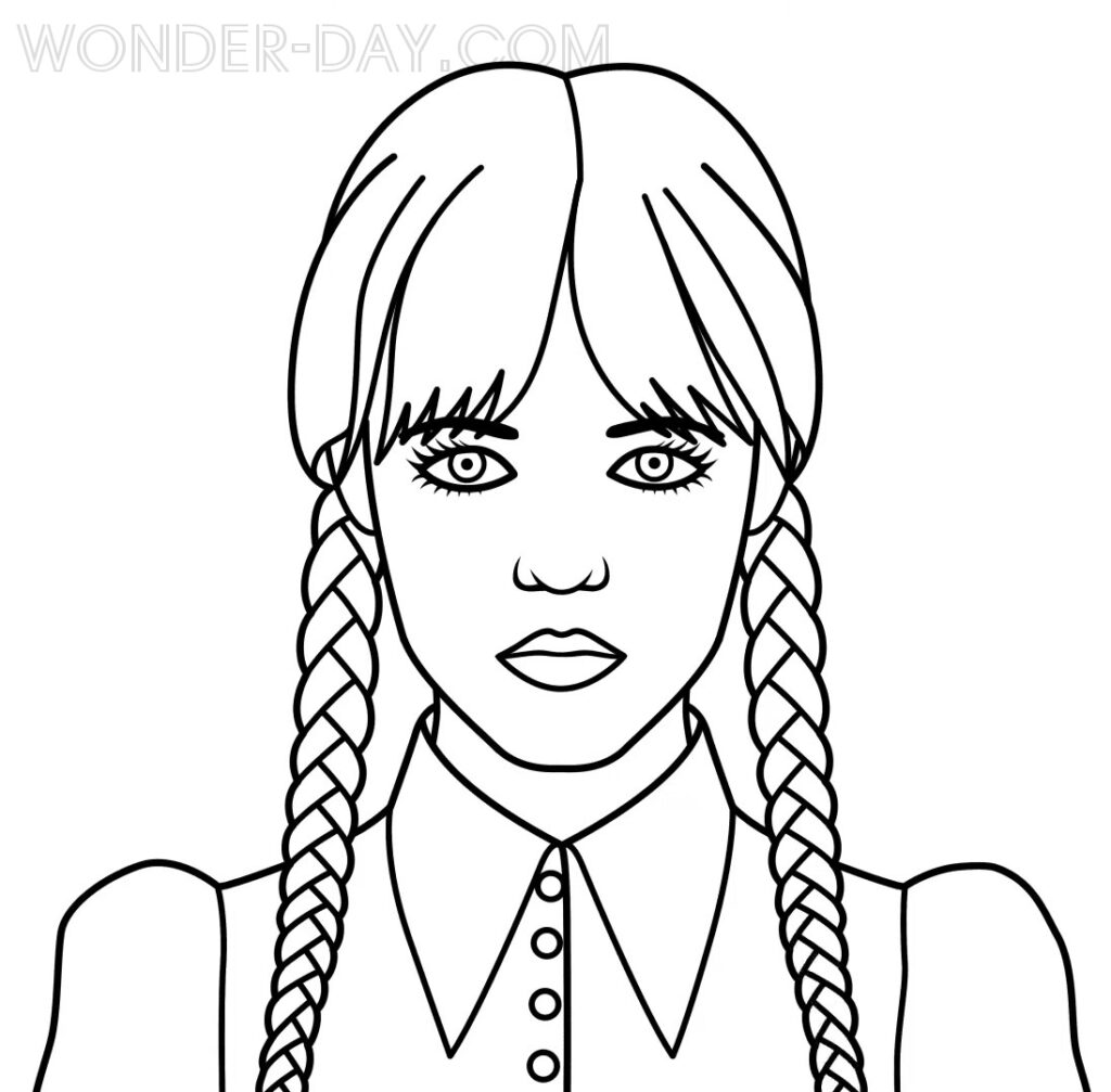Wednesday Addams Coloring Pages 22 Coloring Pages