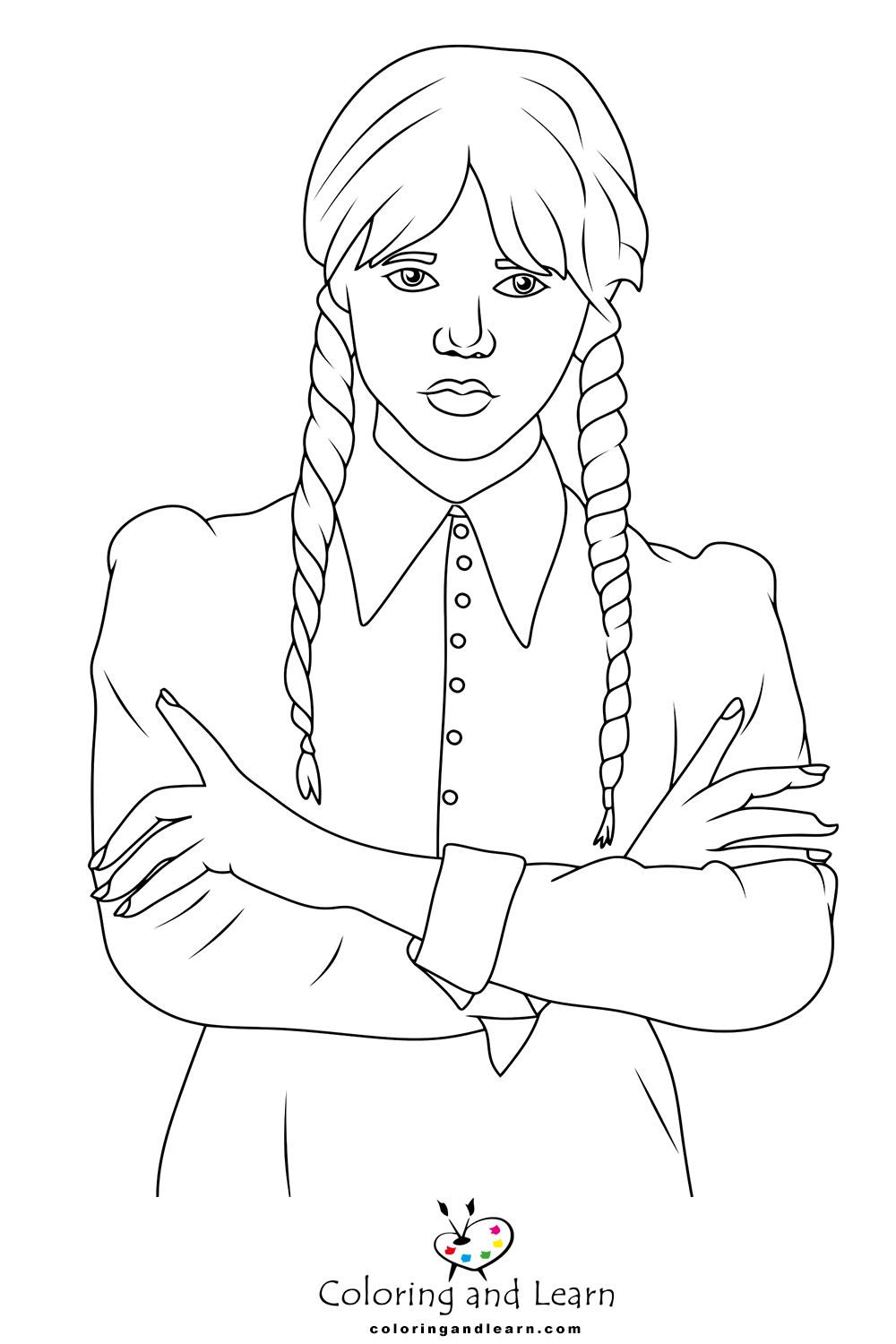 Wednesday Addams Coloring Pages FREE 2024 Coloring And Learn