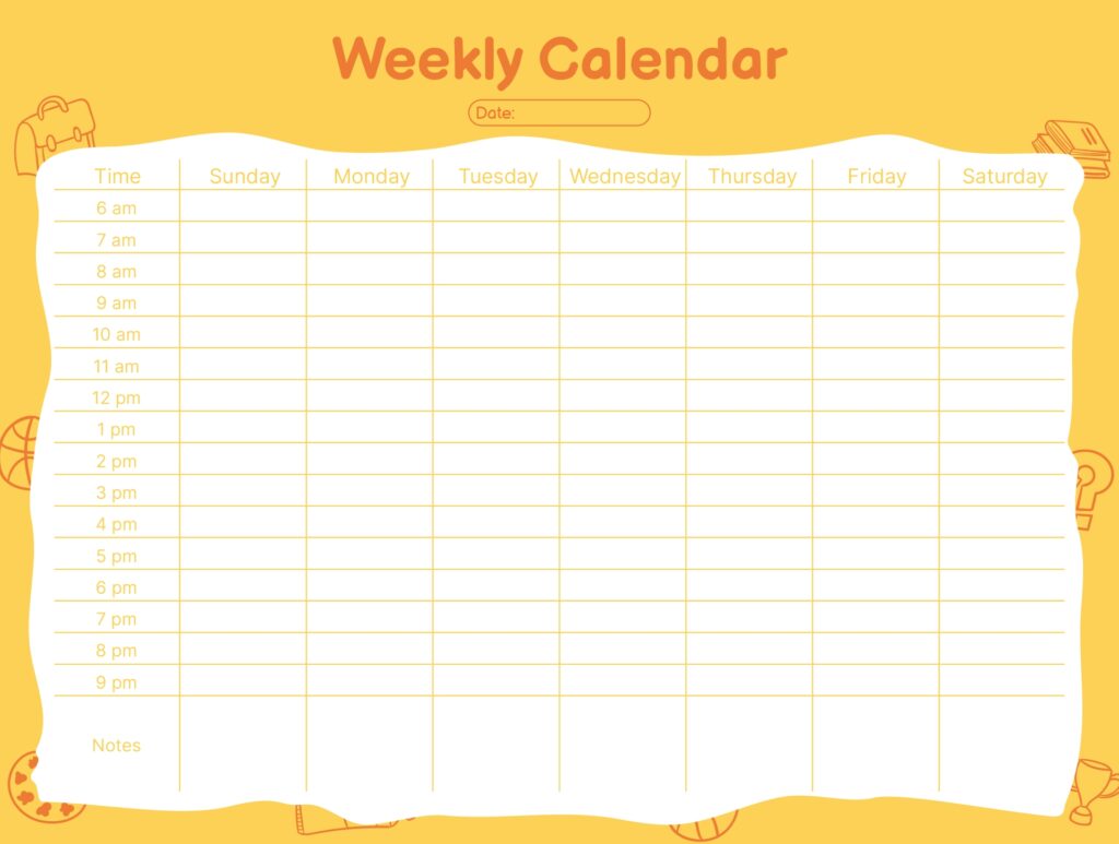 Weekly Calendar With 15 Minute Time Slots 13 Free PDF Printables 