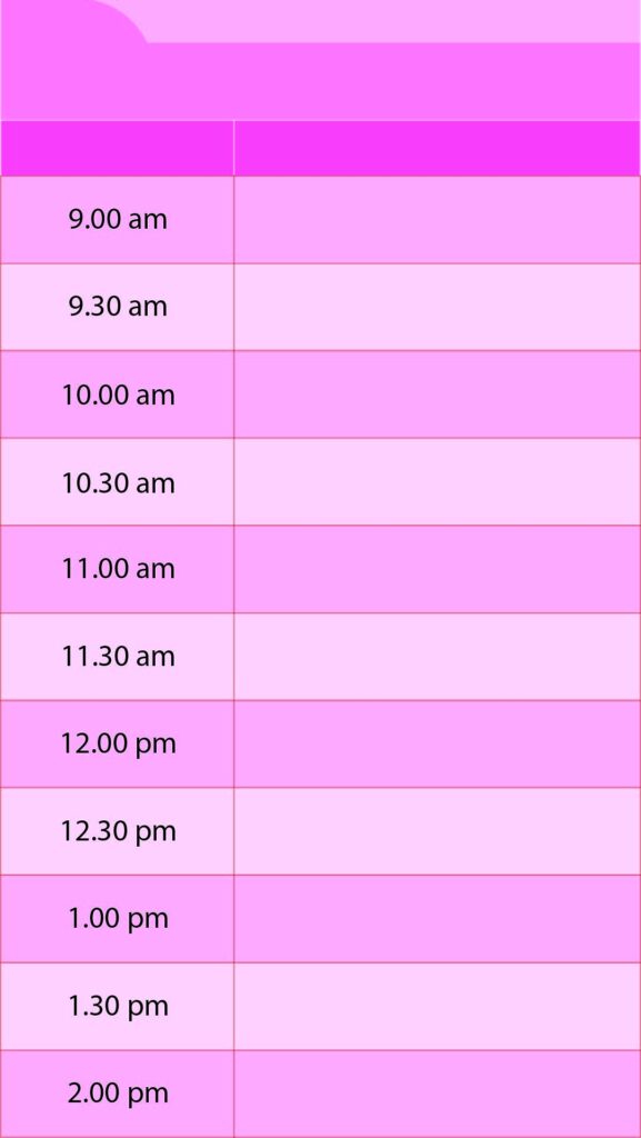 Weekly Calendar With 15 Minute Time Slots 13 Free PDF Printables 