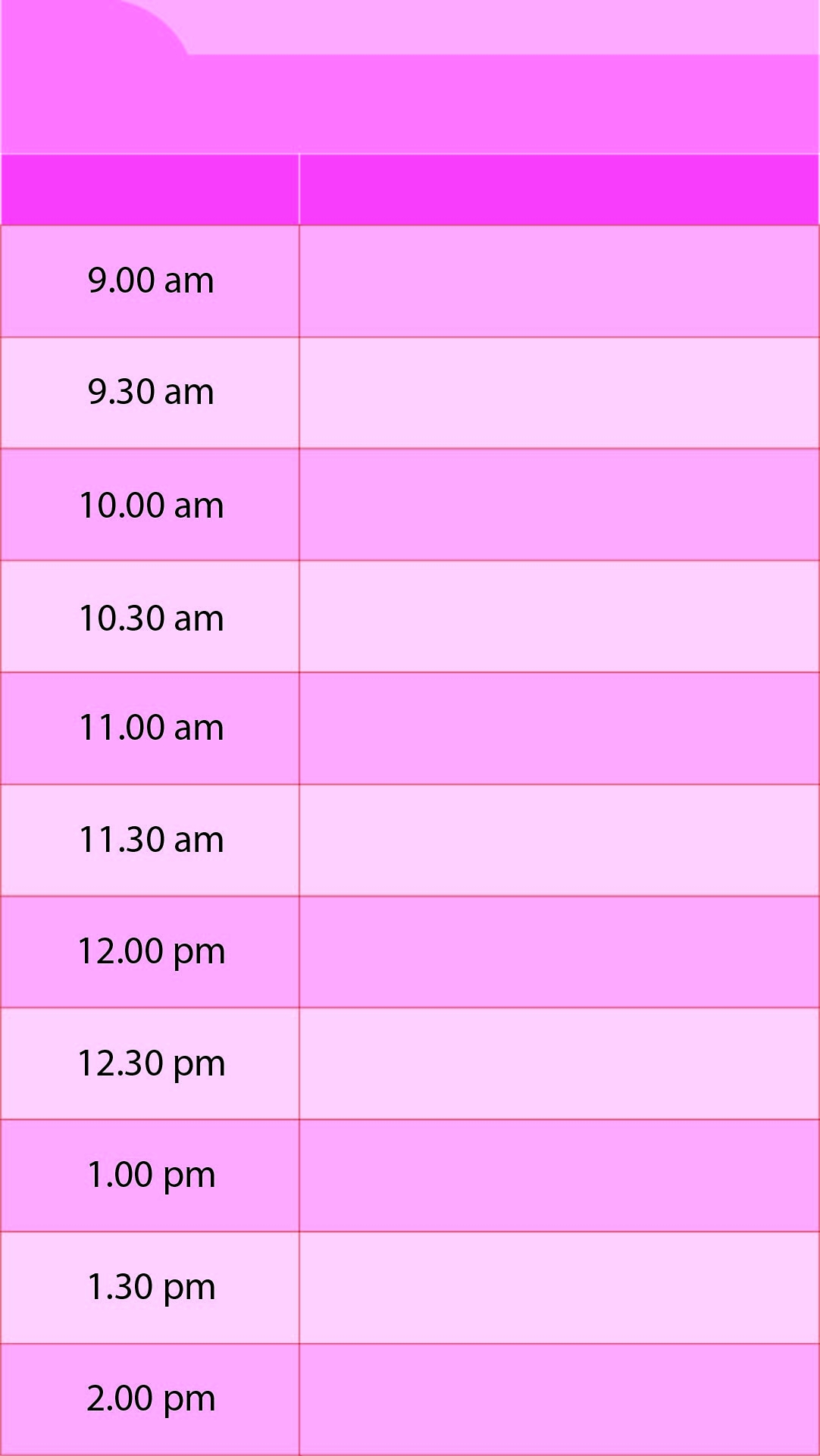 Weekly Calendar With 15 Minute Time Slots 13 Free PDF Printables