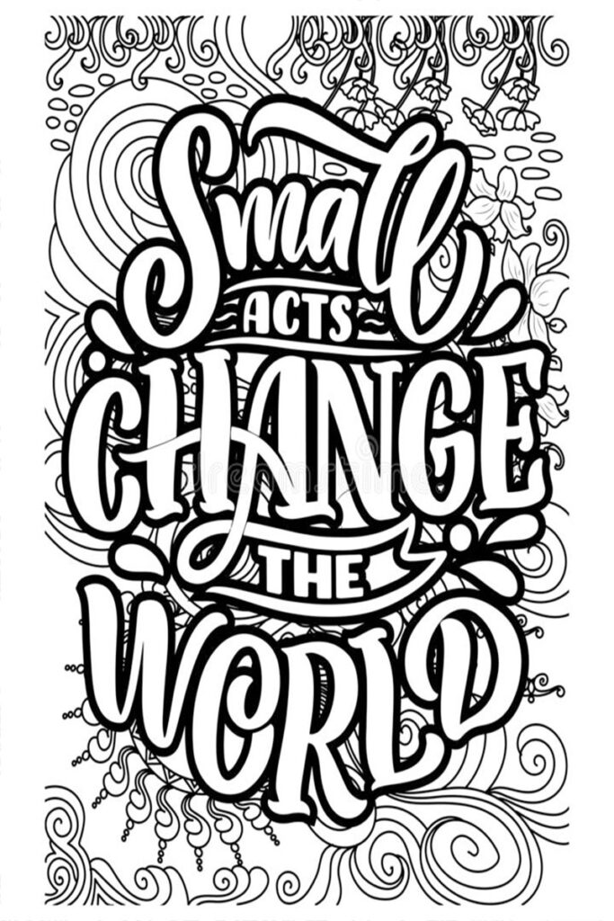 Word Coloring Pages Doodle Art Alley Positive Word Coloring Page Calm