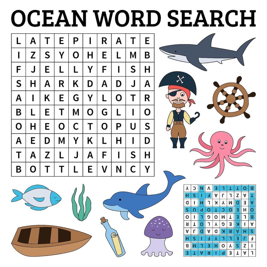 Word Search For Children Printable