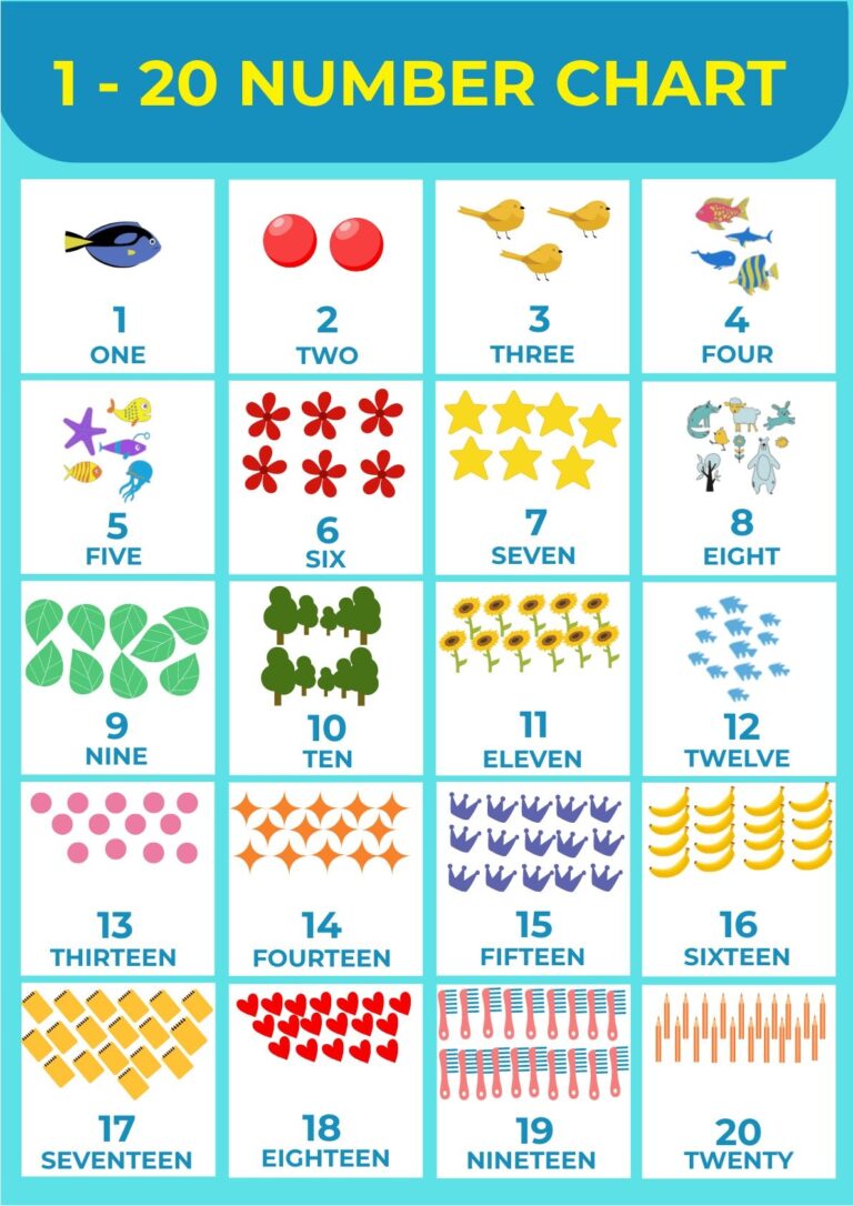 Free Printable Numbers 1 20 Pdf - Printable We Love Printables