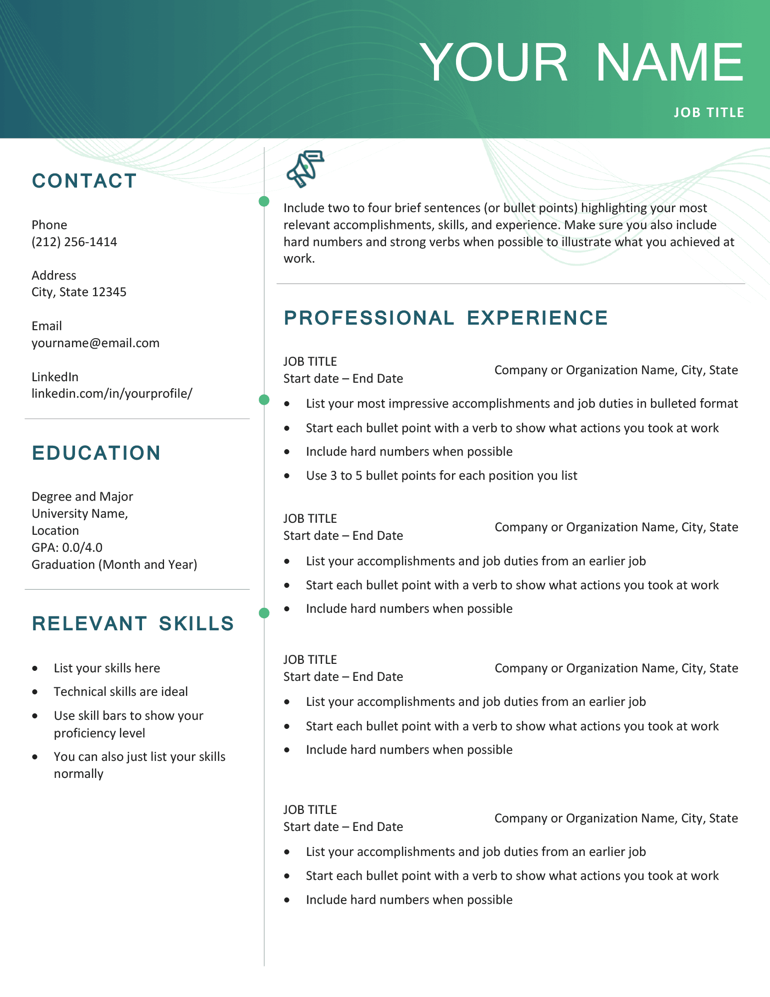 10 Blank Resume Templates Free To Download 10 Blank Resume Templates Free To Download