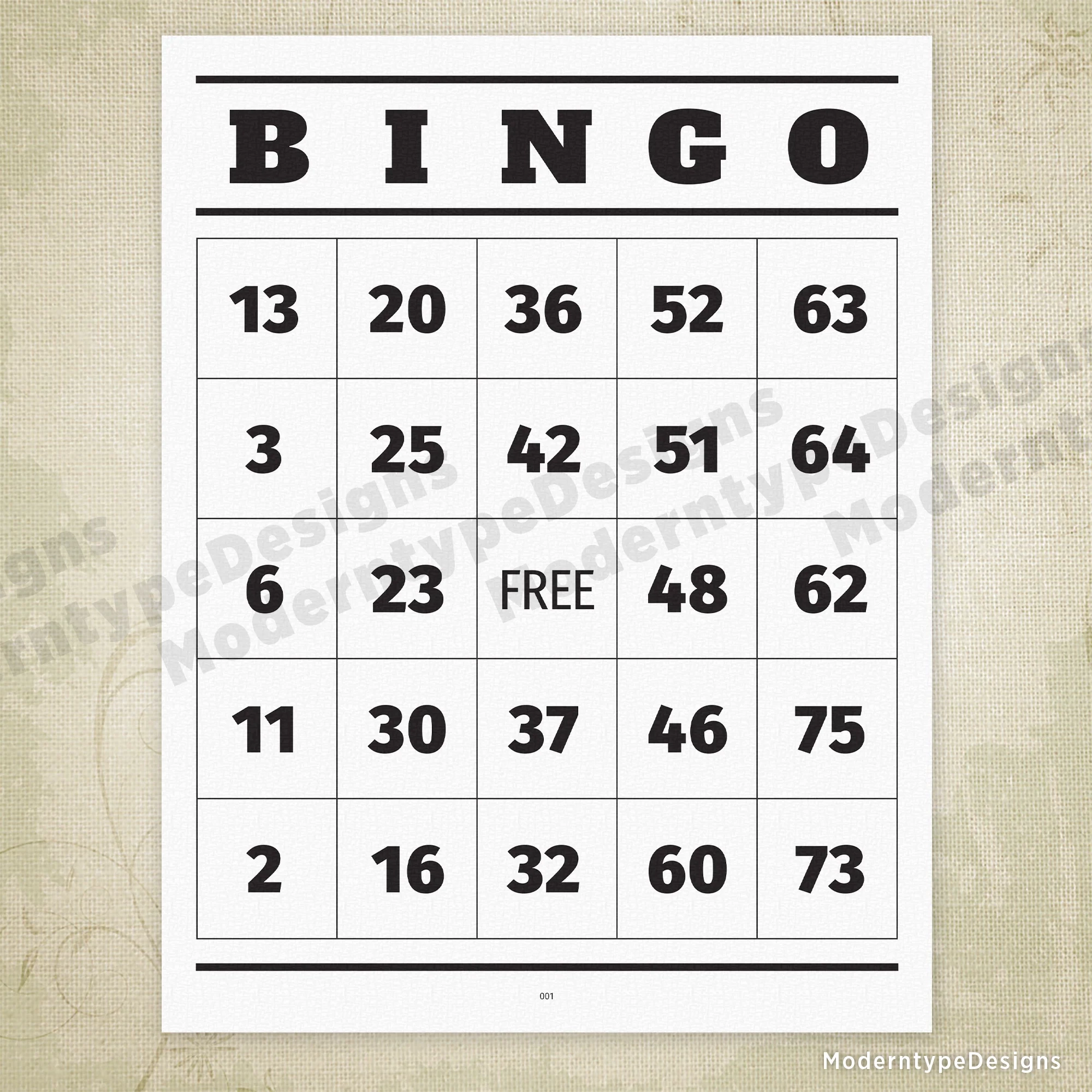 100 BINGO Cards 1 75 Printable