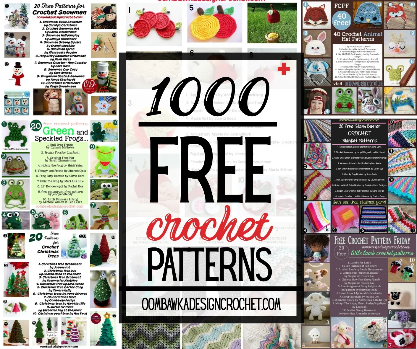 1000 Free Crochet Pattern Roundups With Printable Options