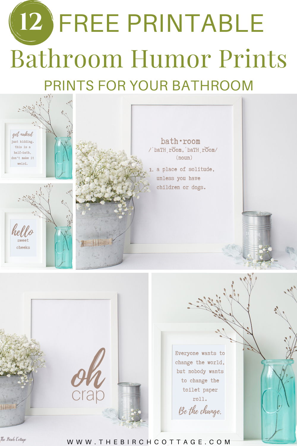 12 Free Printable Bathroom Humor Prints The Birch Cottage