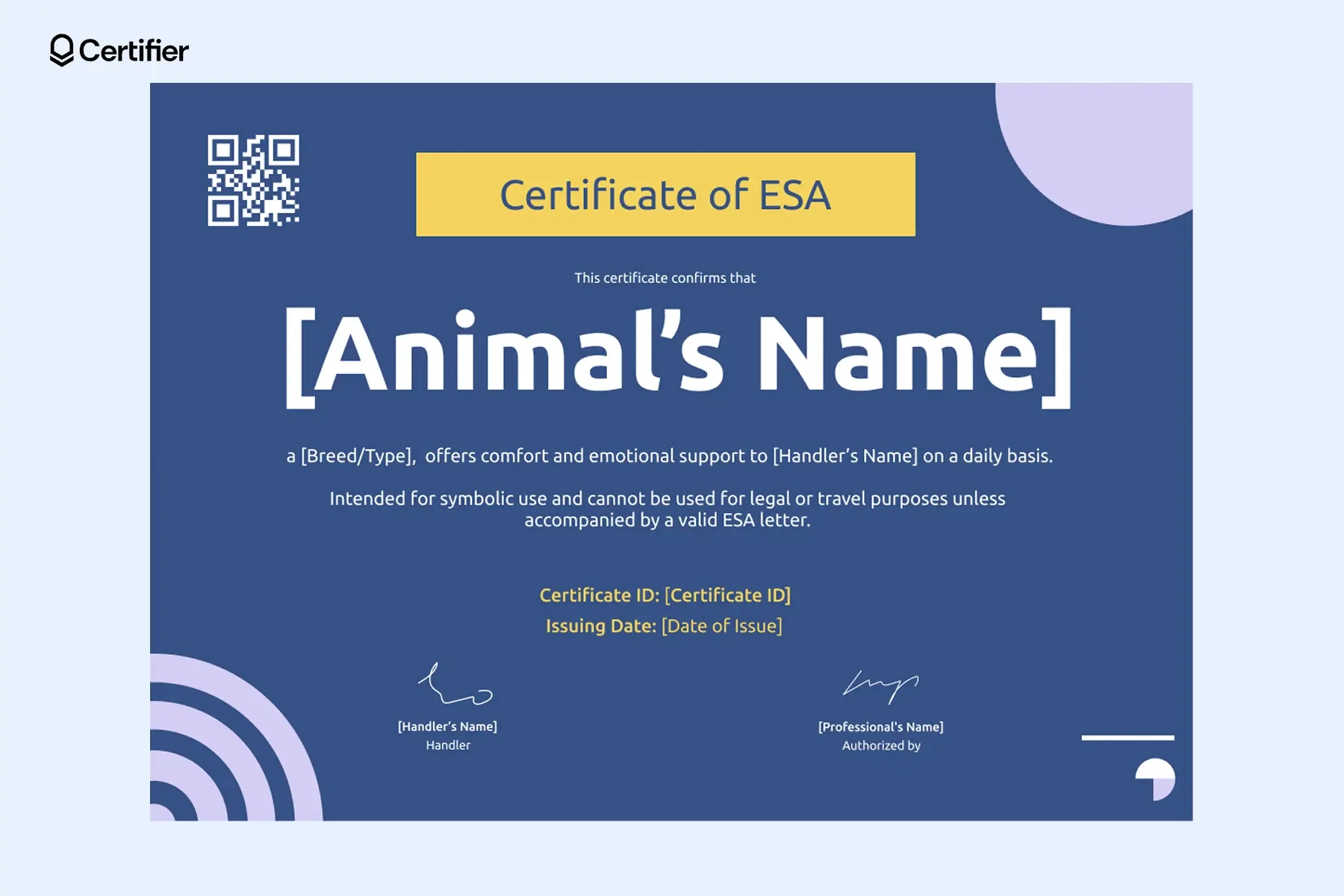 15 Blank ESA Certificate Templates