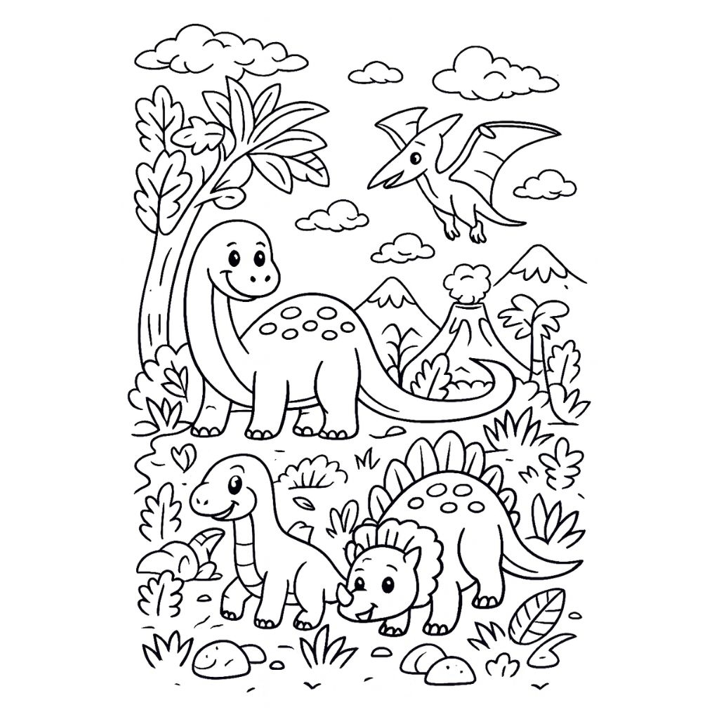 15 Dinosaur Coloring Pages Free Printables For Kids And Adults