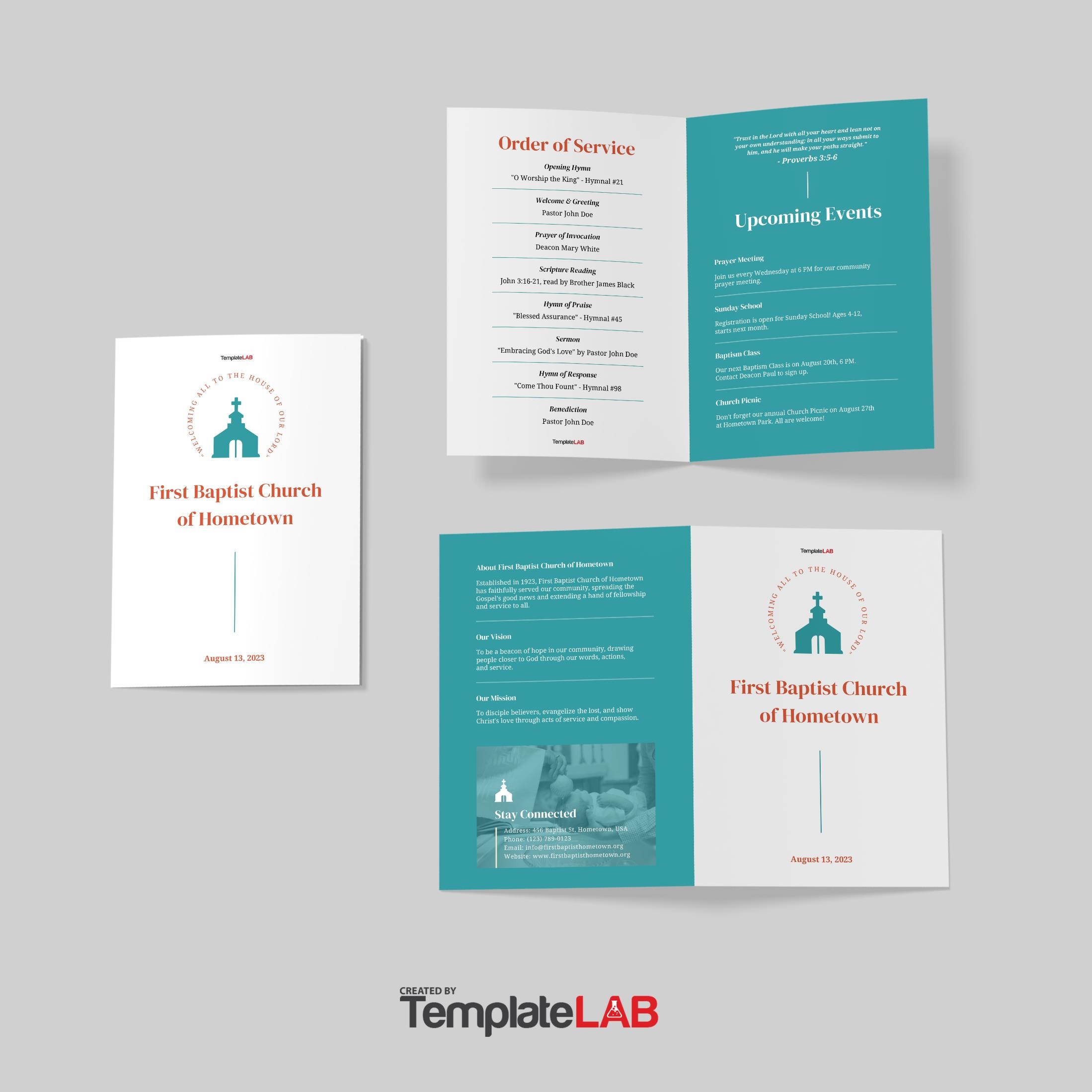 19 Free Church Bulletin Templates Church Programs 