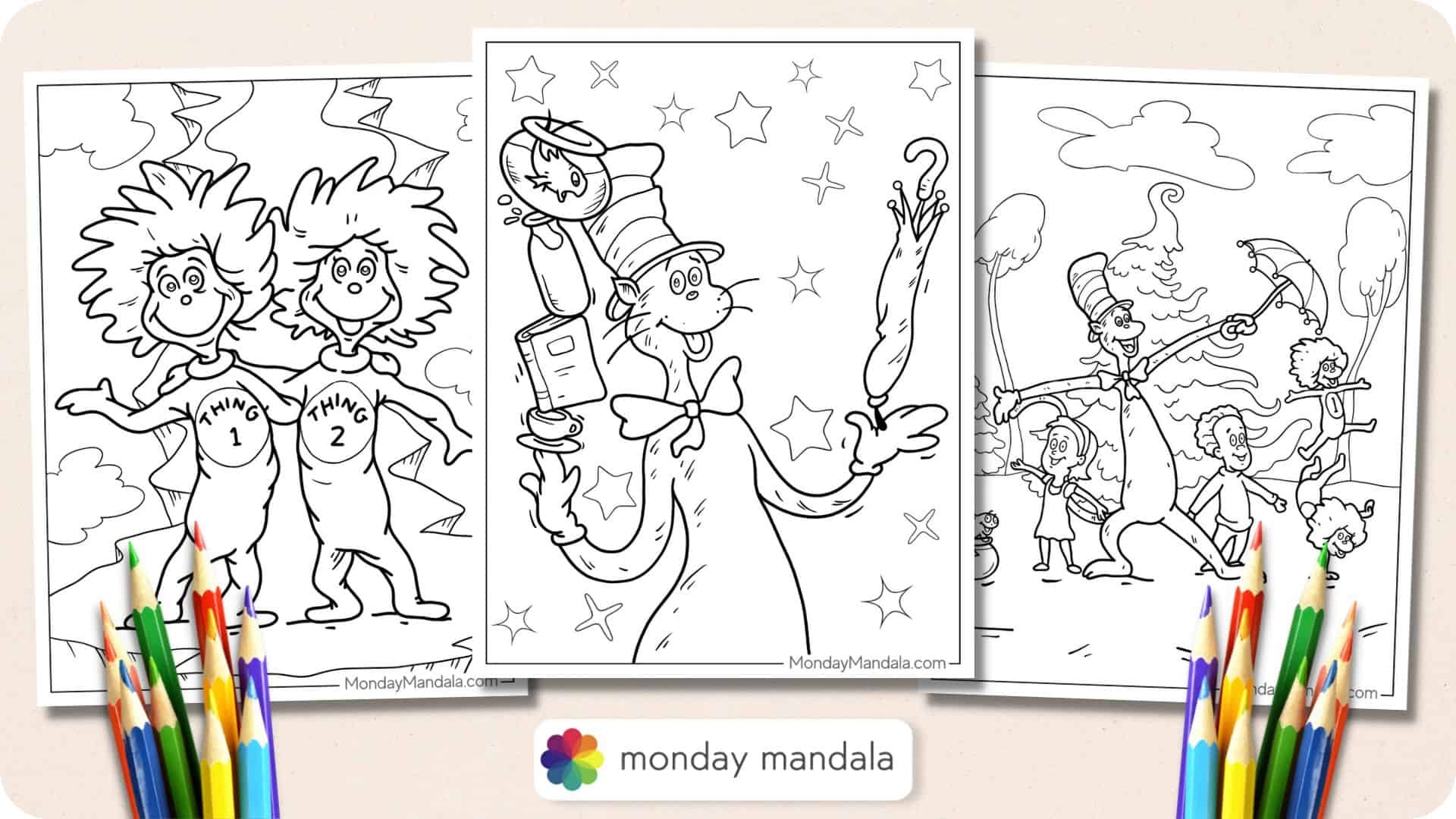 20 Cat In The Hat Coloring Pages Free PDF Printables 