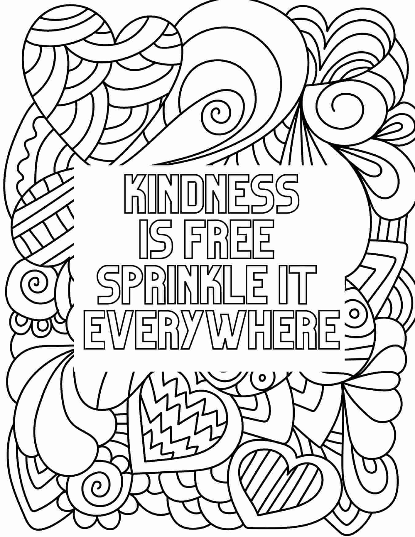 20 Free Kindness Coloring Pages