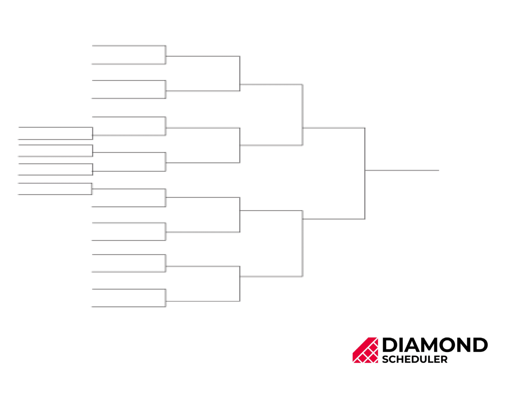 20 Team Single Elimination Bracket Printable Diamond Scheduler