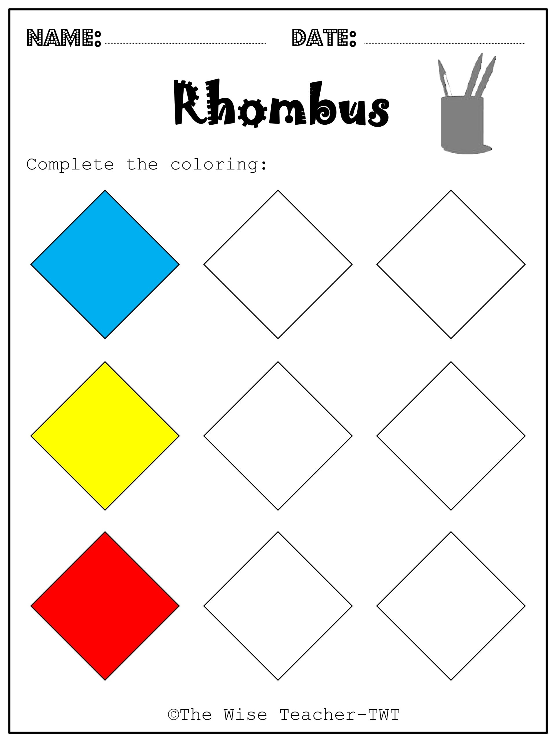 21 2D Printable Coloring Shapes Worksheets Coloring Pages Made By Teachers
