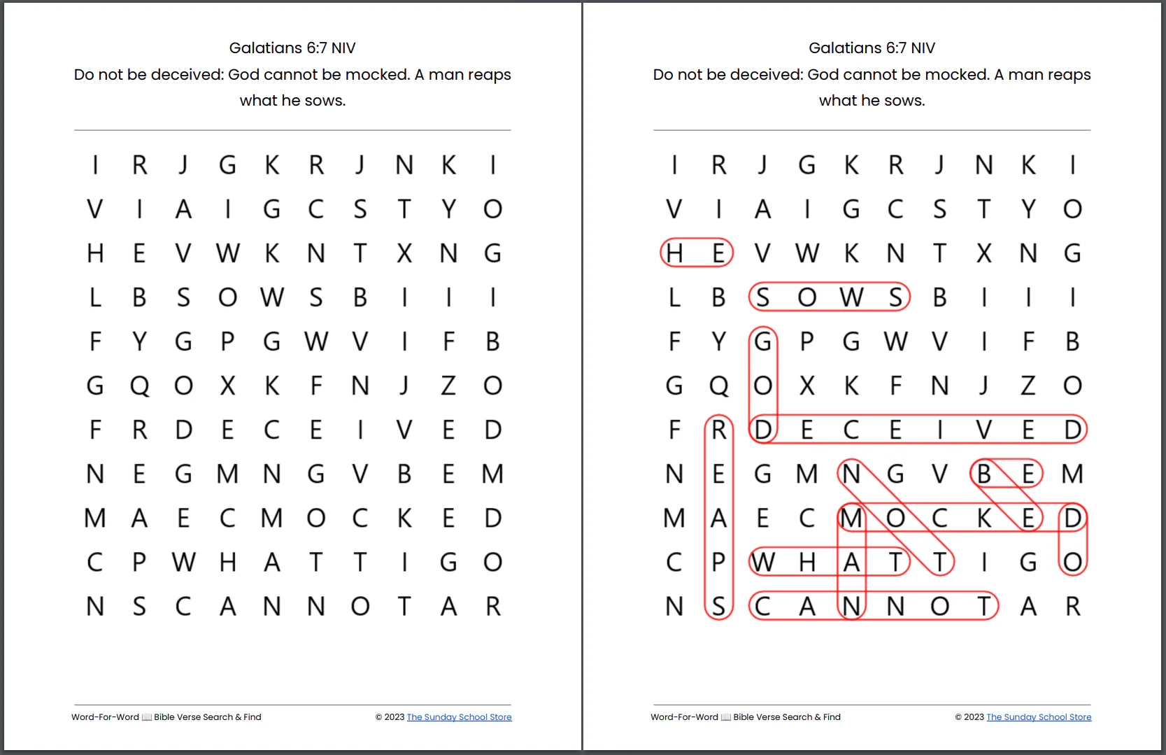 25 Free Bible Word Search Puzzles PDF Printable Download Sunday School Store
