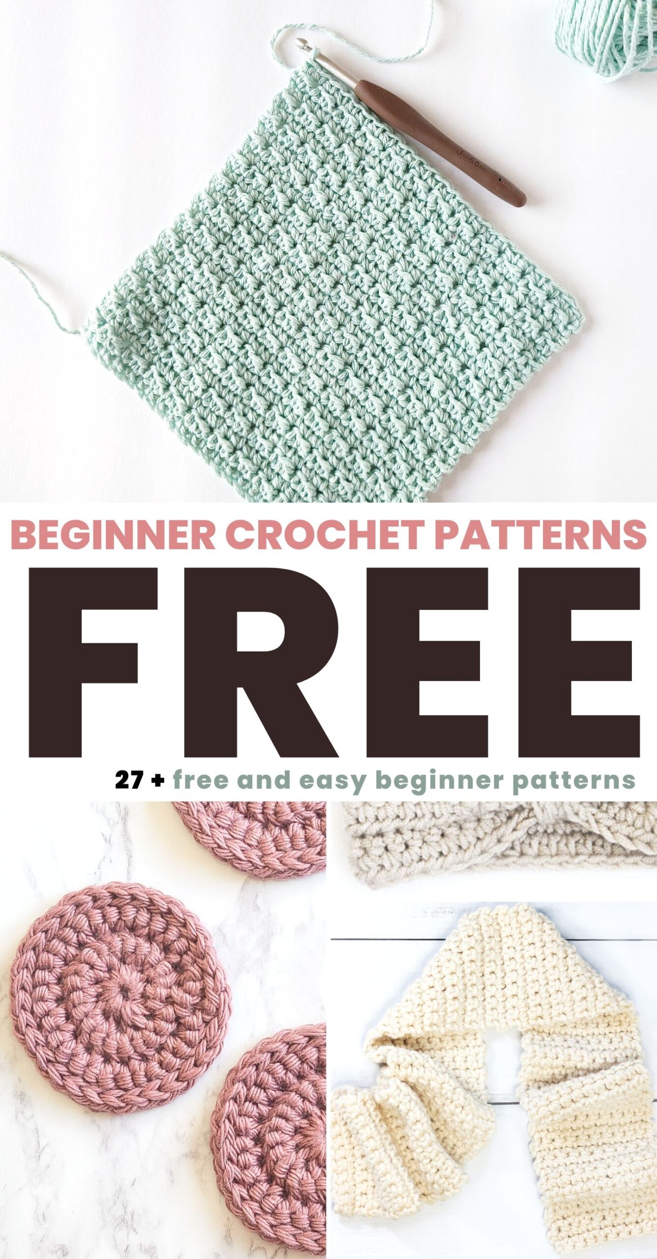 27 Free Crochet Patterns For Beginners Quick And Simple Projects Easy Crochet Patterns 27 Free Crochet Patterns For Beginners Quick And Simple Projects Easy Crochet Patterns