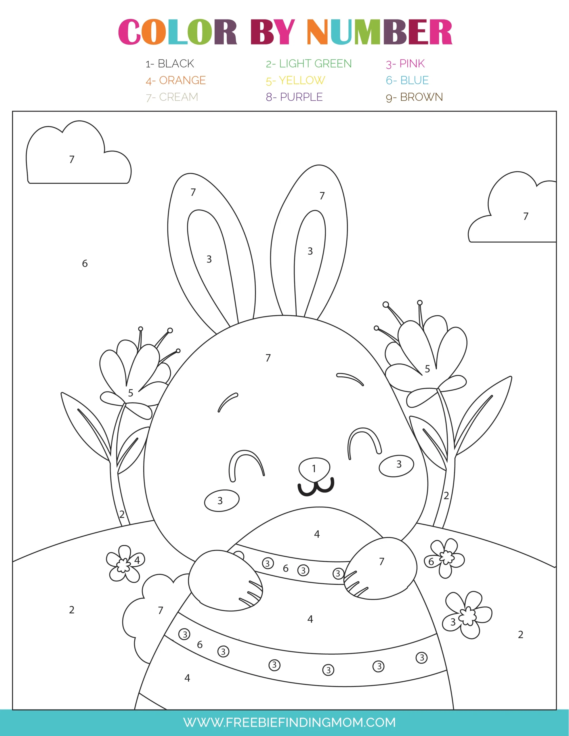 3 Free Easter Color By Number Printables