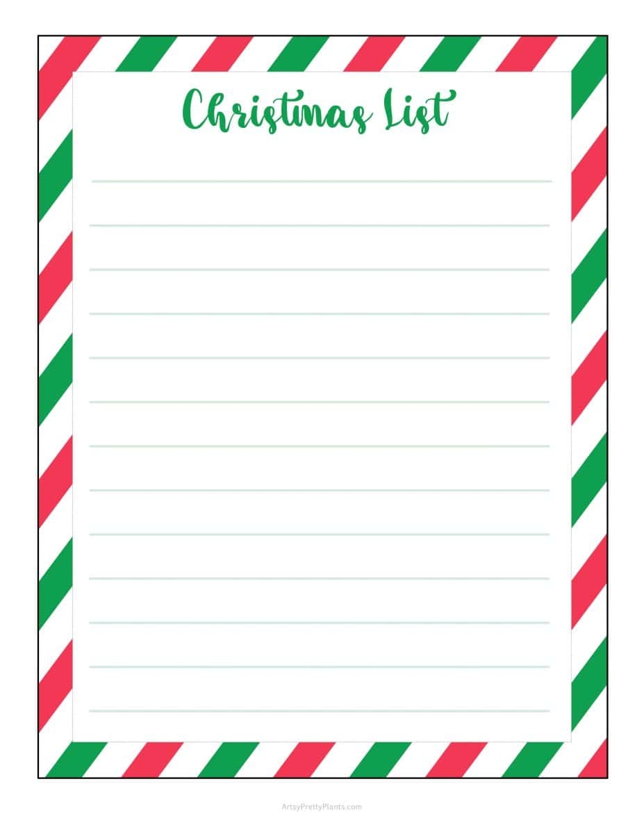 30 Free Christmas List Printables Artsy Pretty Colors