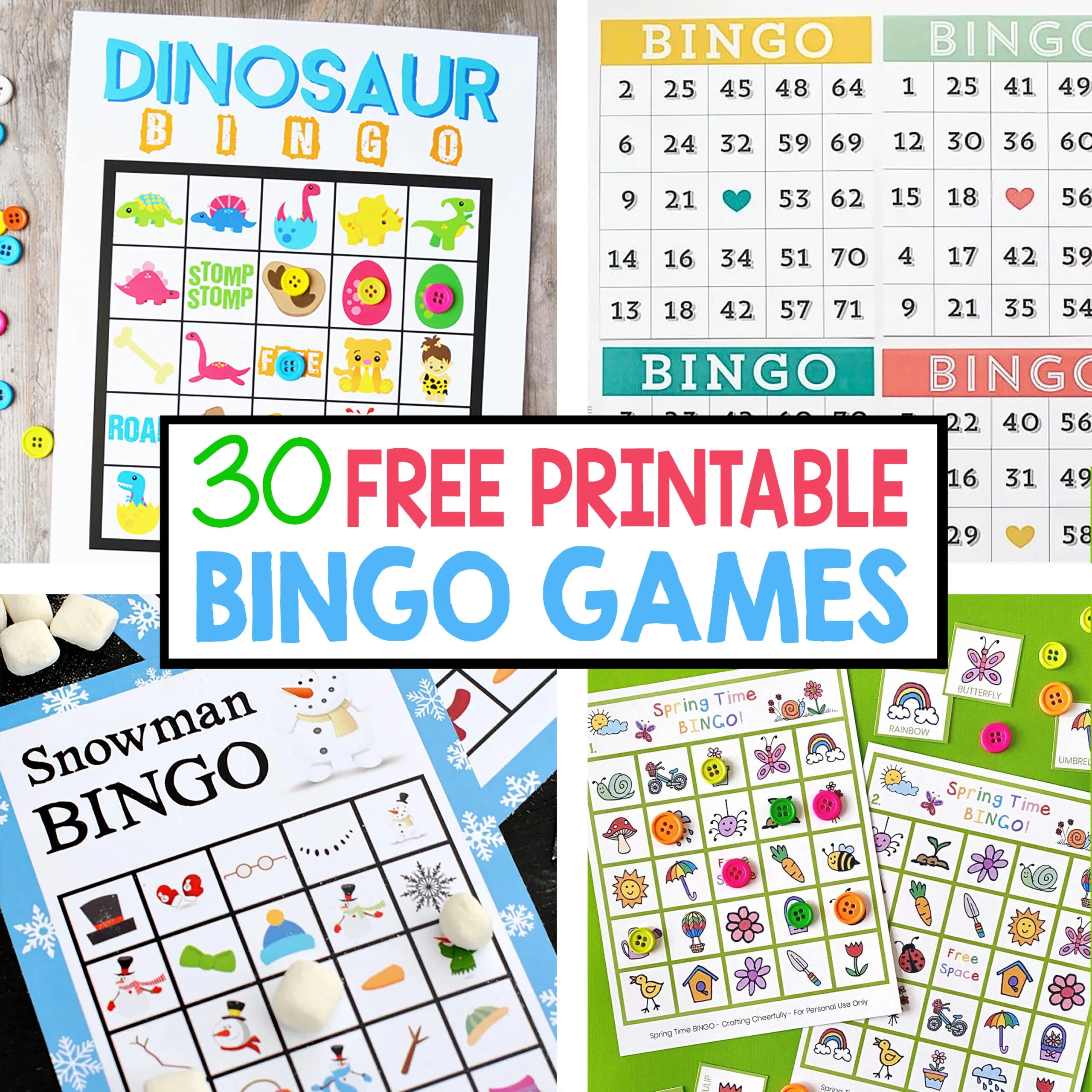 30 Free Printable Bingo Games Crafting Cheerfully