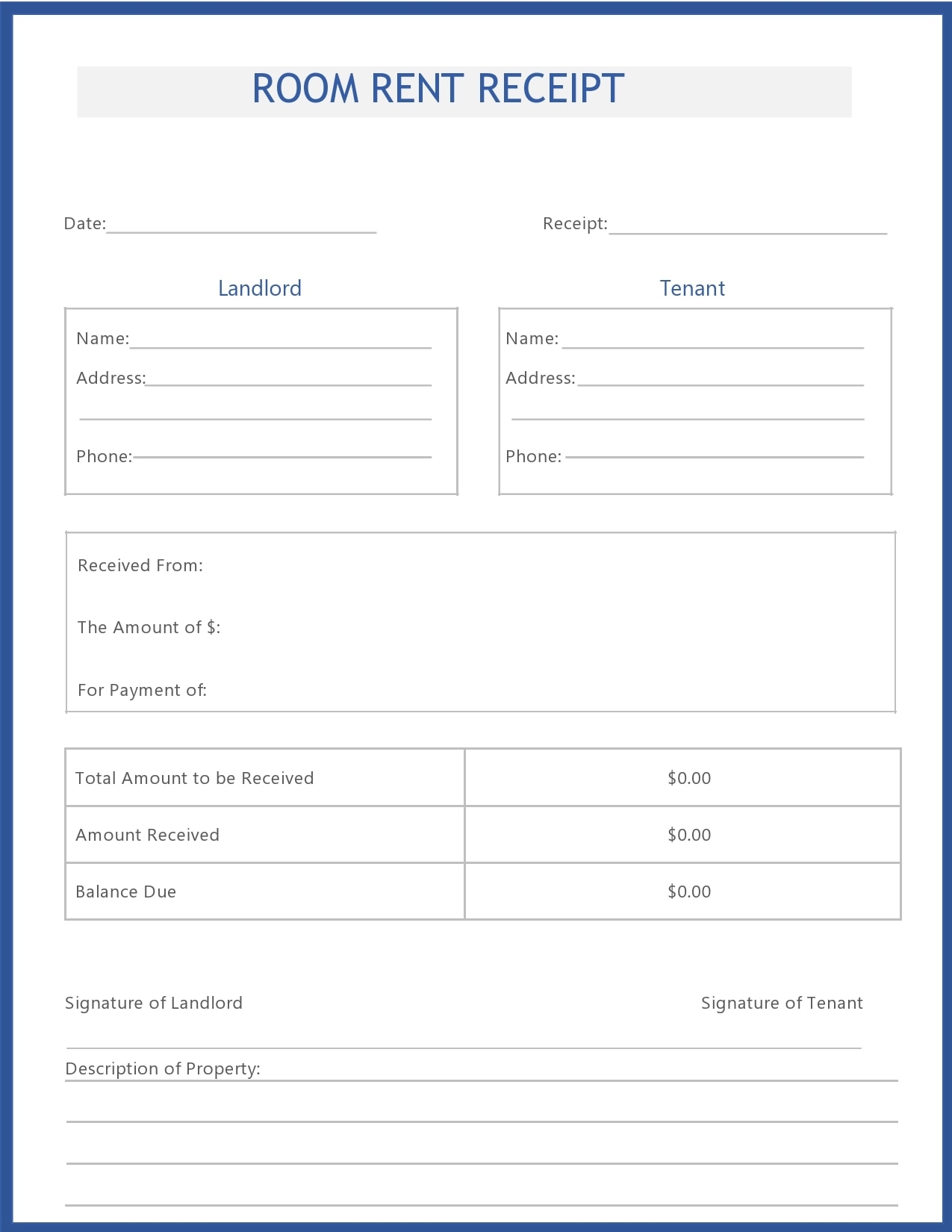 30 Printable Rent Receipt Templates Word PDF TemplateArchive