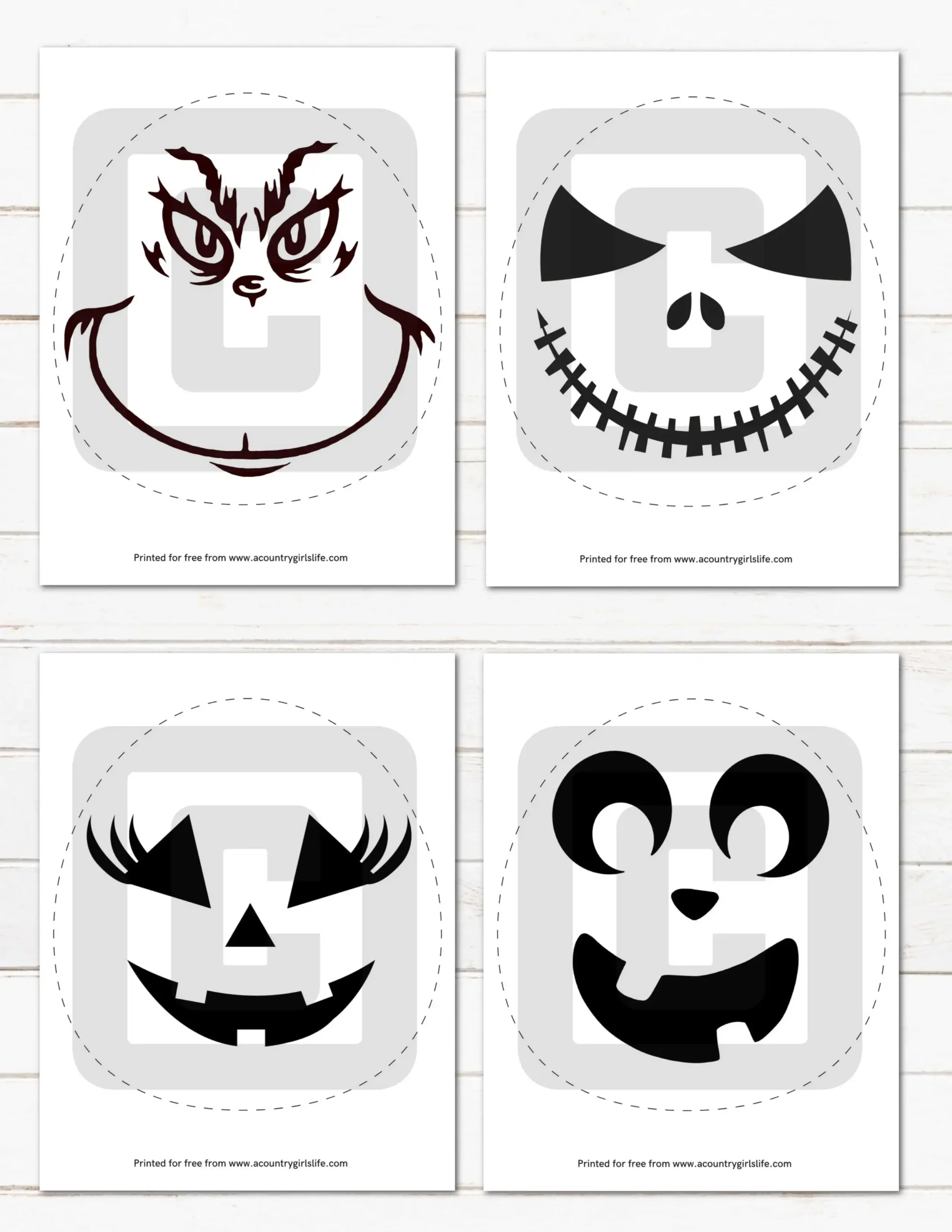 31 EASY FREE Printable Pumpkin Carving Stencils A Country Girl s Life