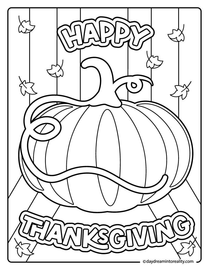 31 Thanksgiving Coloring Pages Free PDF Printables Daydream Into Reality