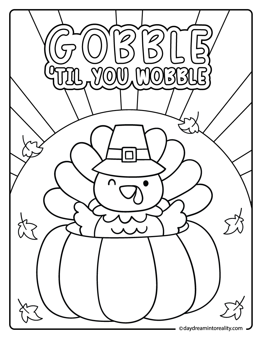 31 Thanksgiving Coloring Pages Free PDF Printables Daydream Into Reality