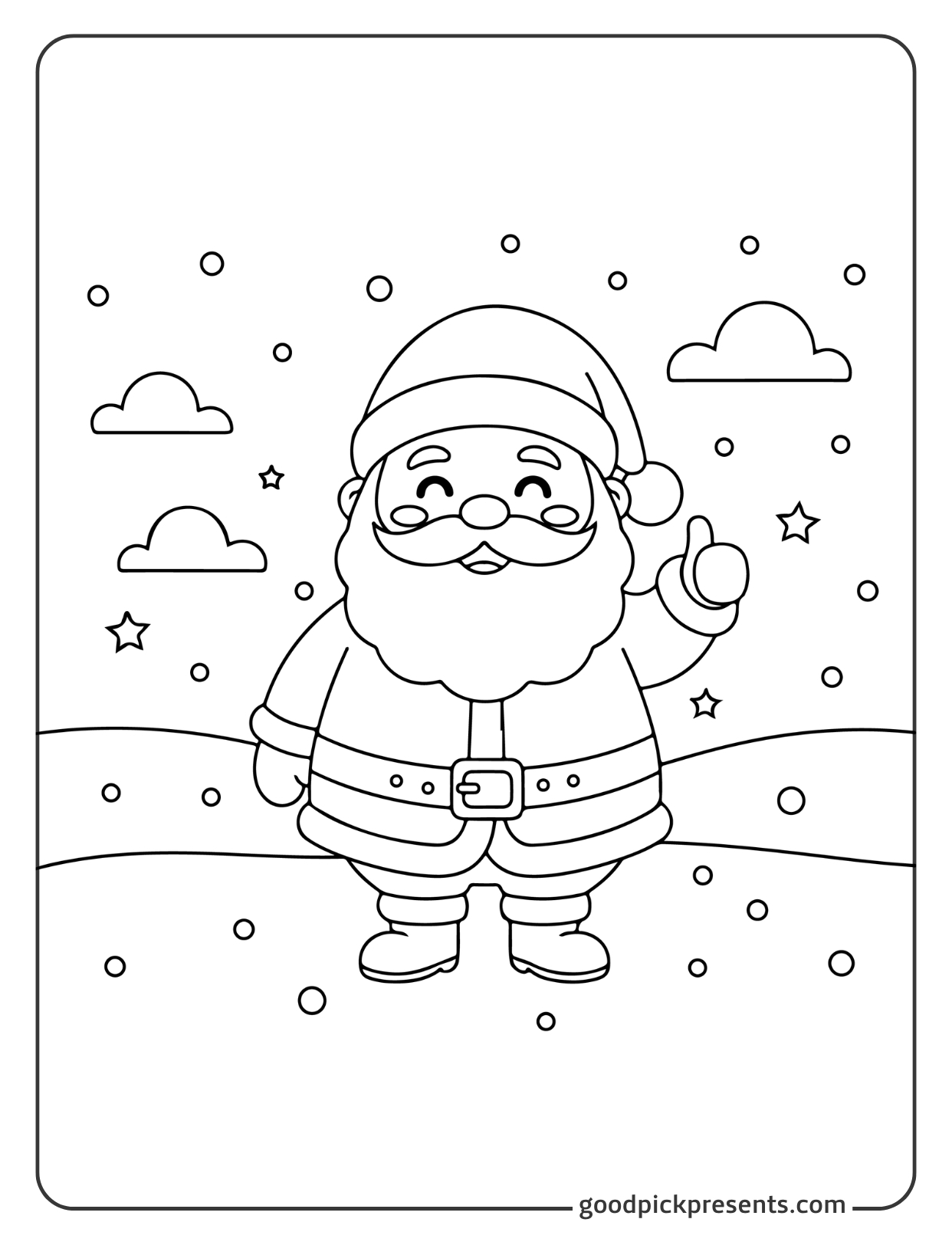 32 Free Santa Coloring Pages PDF Printables 32 Free Santa Coloring Pages PDF Printables