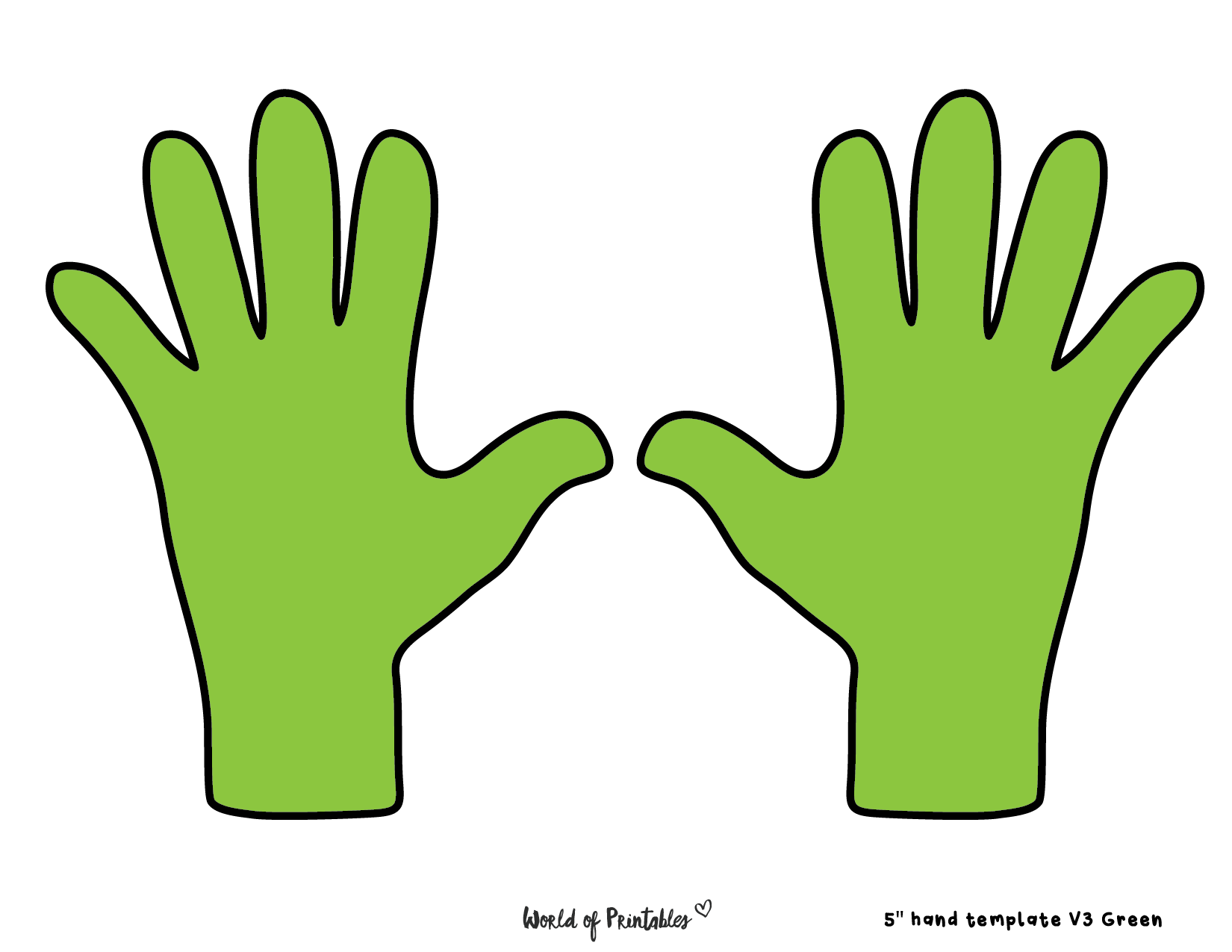 32 Hand Outline Printable Templates World Of Printables