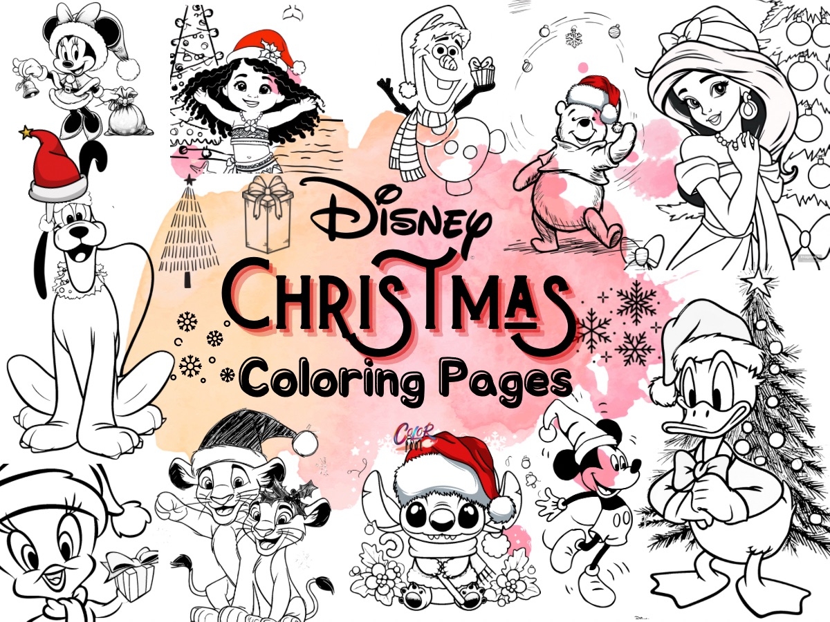 38 Disney Christmas Coloring Pages Free PDF Printables 