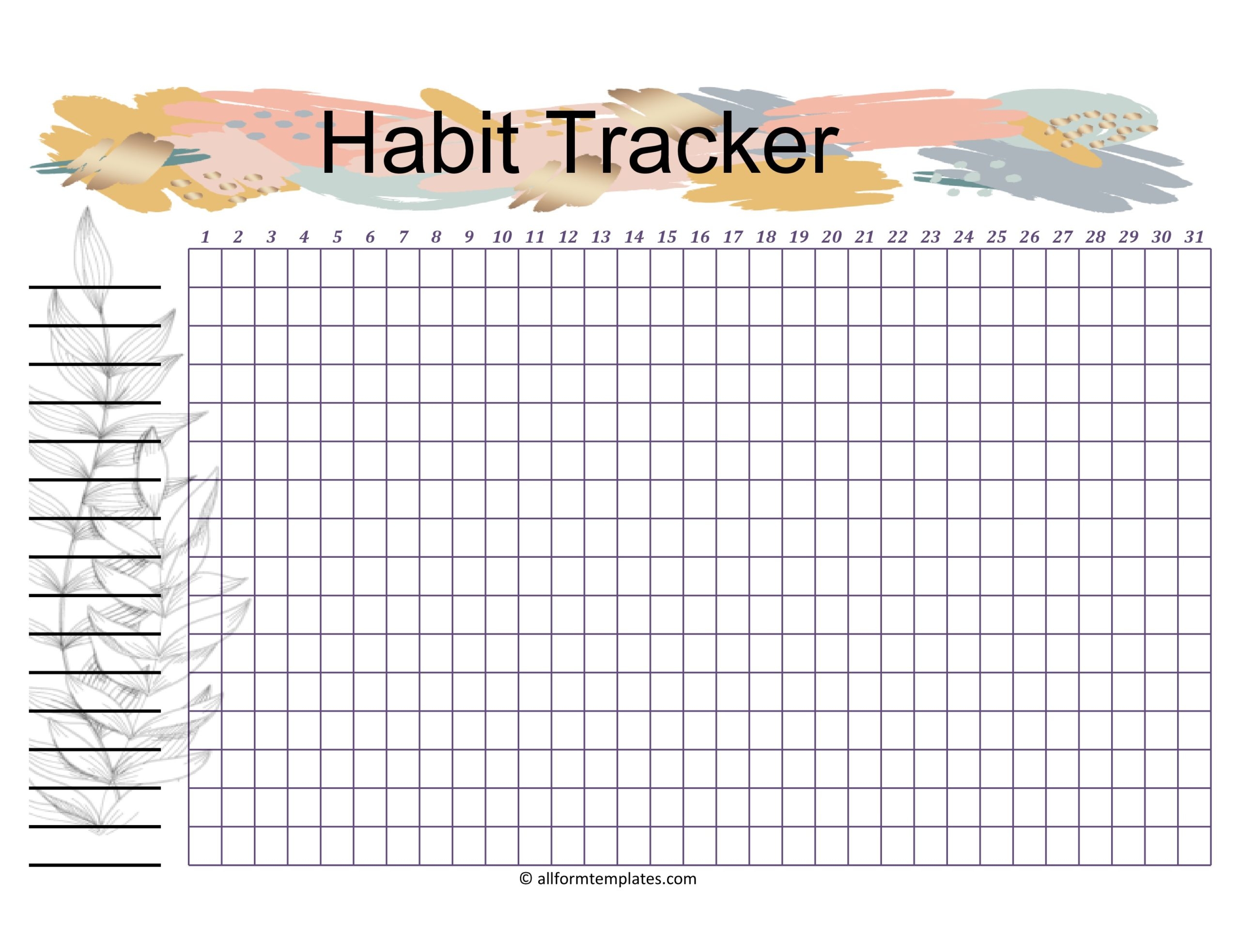 39 Free Habit Tracker Templates Daily Weekly Monthly TemplateLab