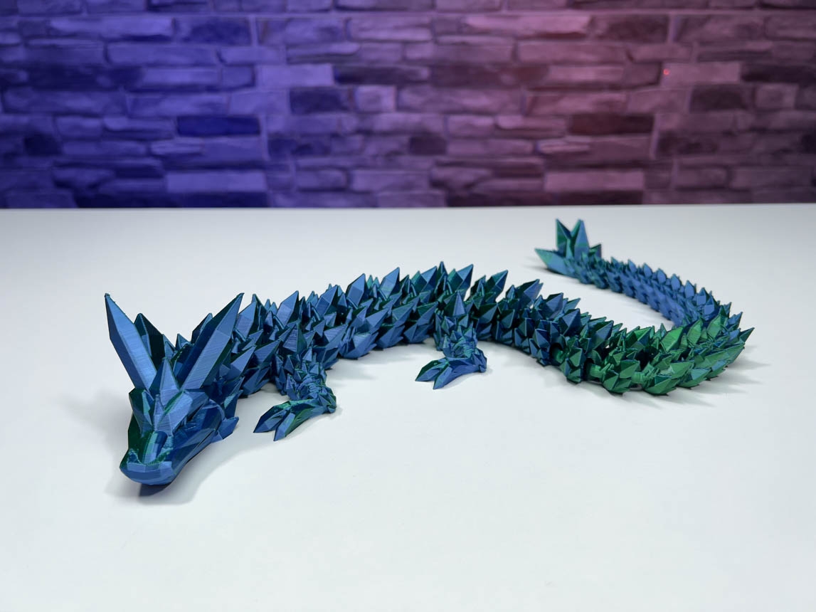 3D Print Flexi Crystal Dragon STL For Download 3DPTK