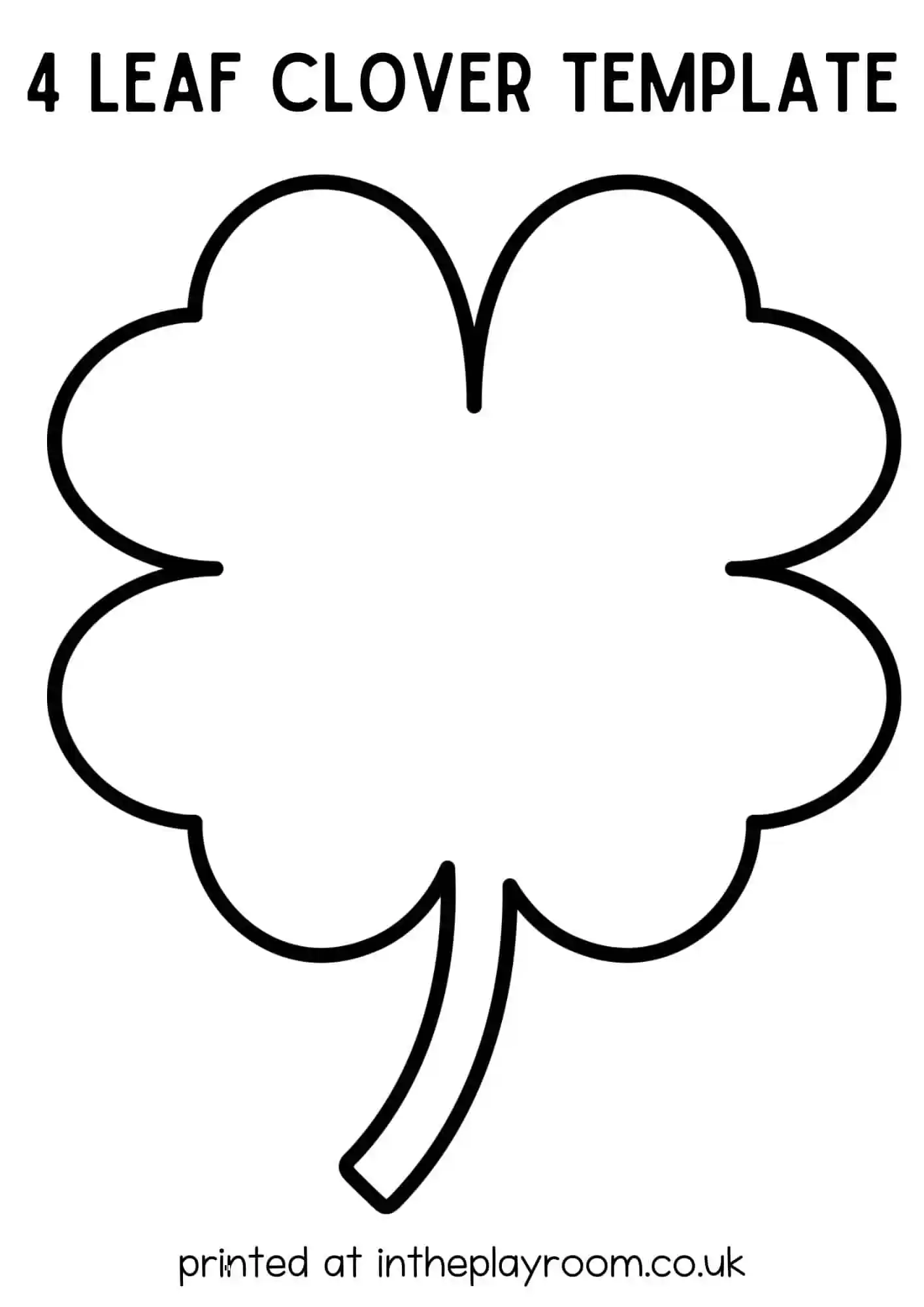 4 leaf clover template In The Playroom