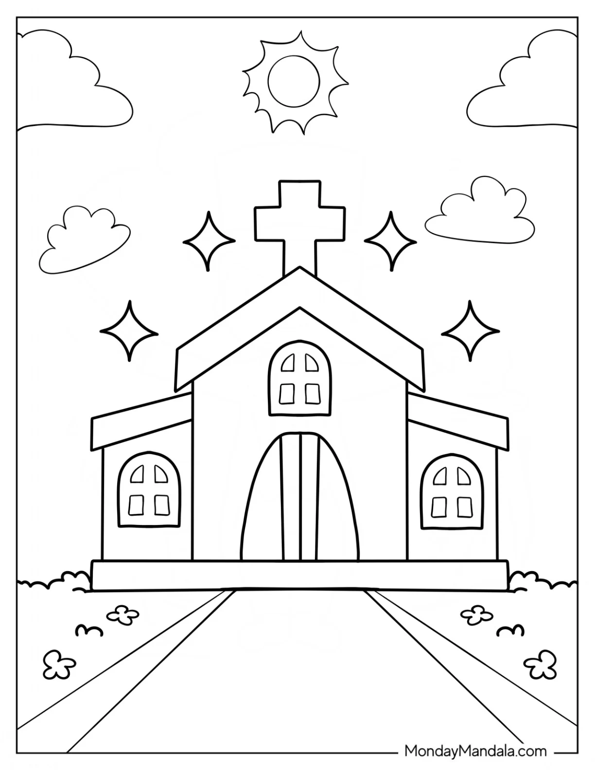 40 Church Coloring Pages Free PDF Printables 
