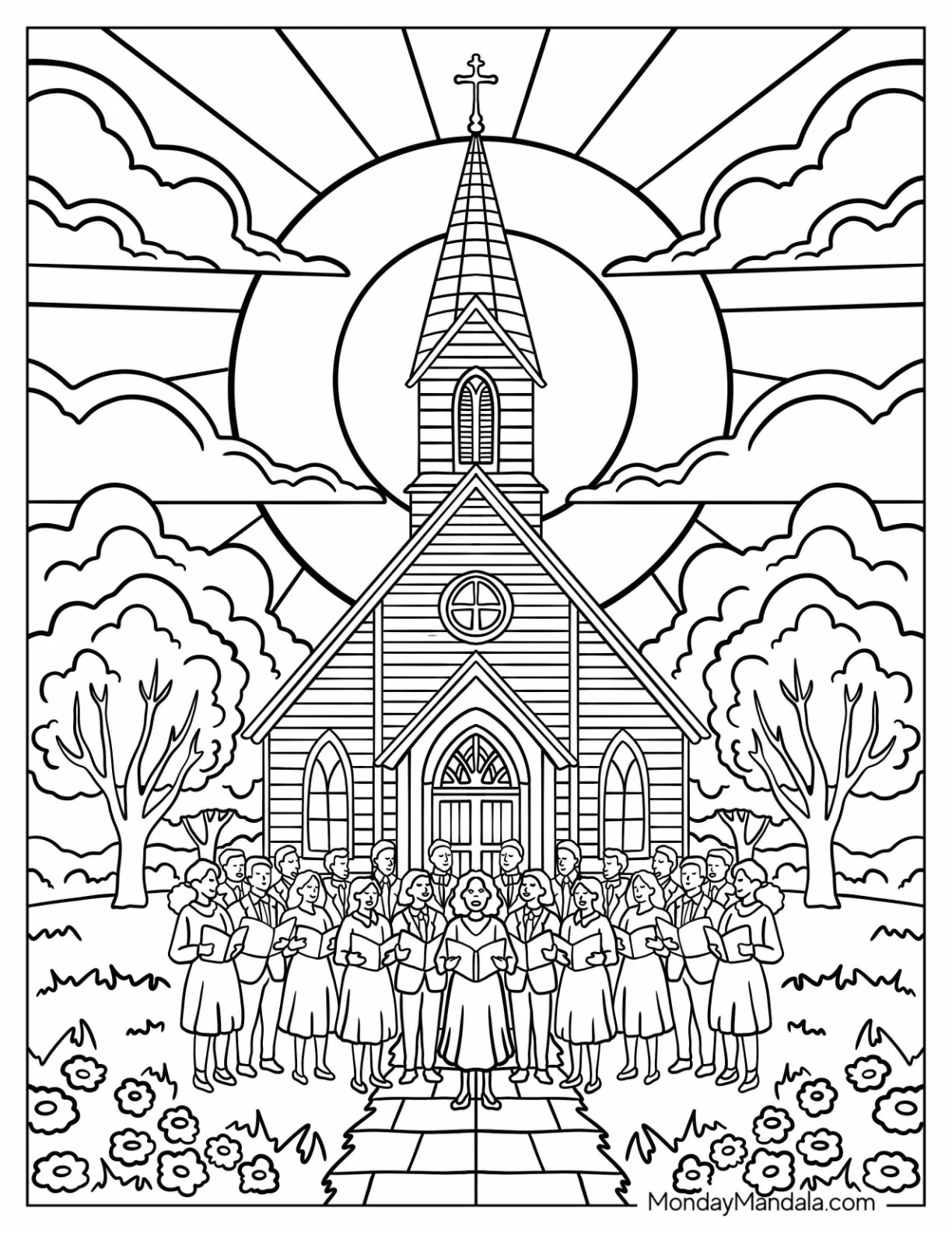 40 Church Coloring Pages Free PDF Printables 