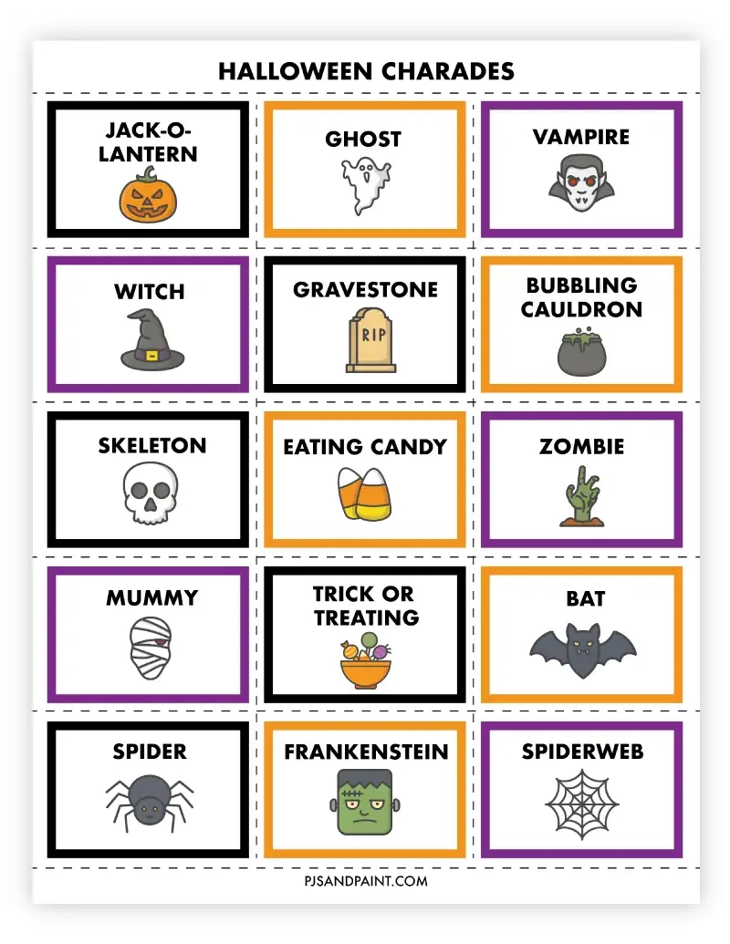45 Free Printable Halloween Games And Activities Pjs And Paint