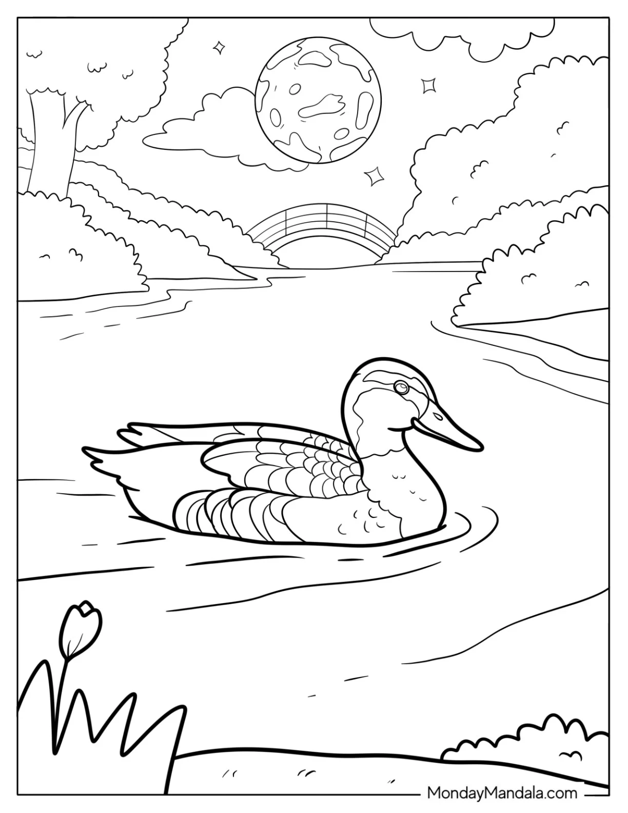 46 Cute Duck Coloring Pages Free PDF Printables 