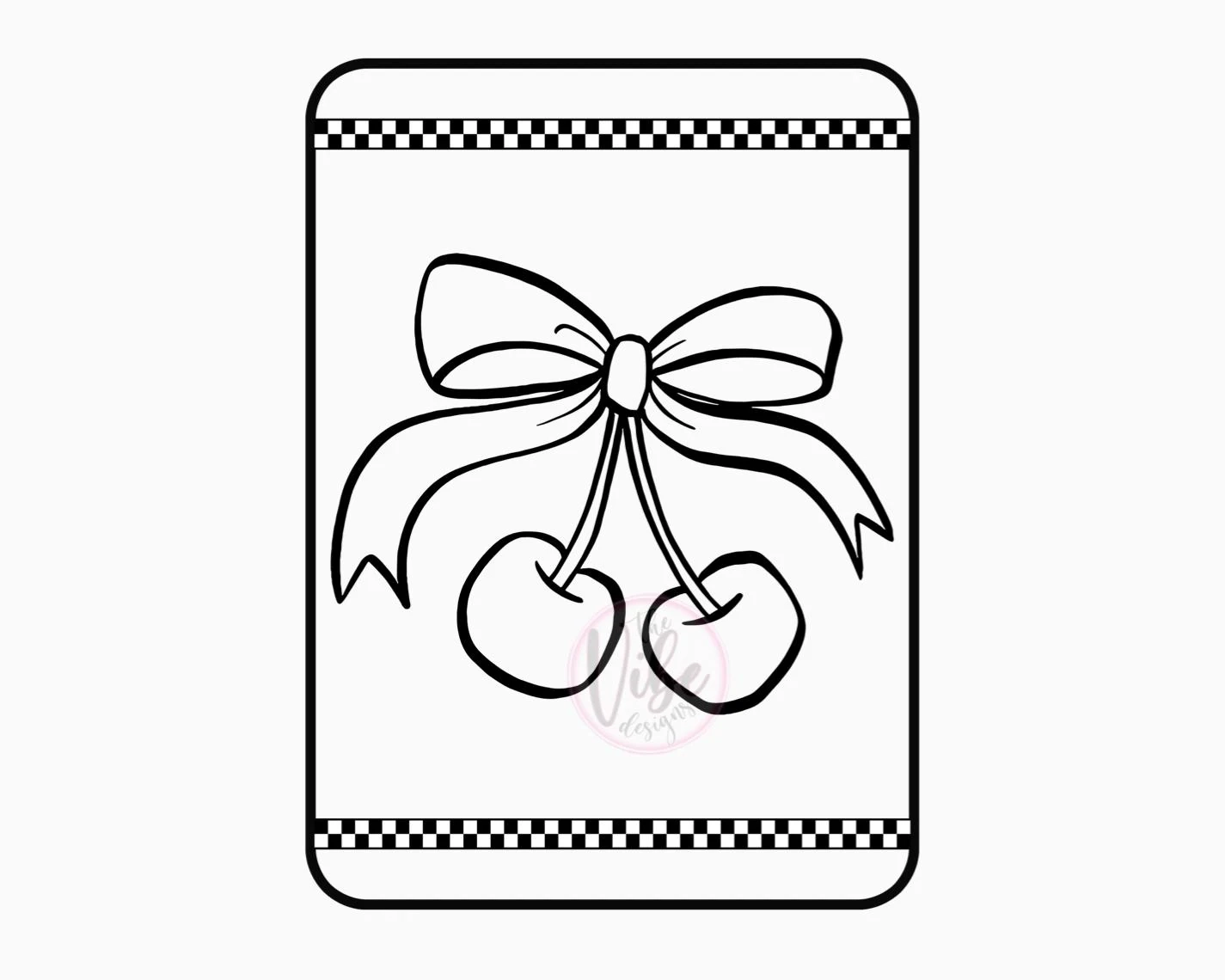 5 Printable Coquette Bow And Cherries Coloring Pages bows Coloring Packet coloring Pages Etsy