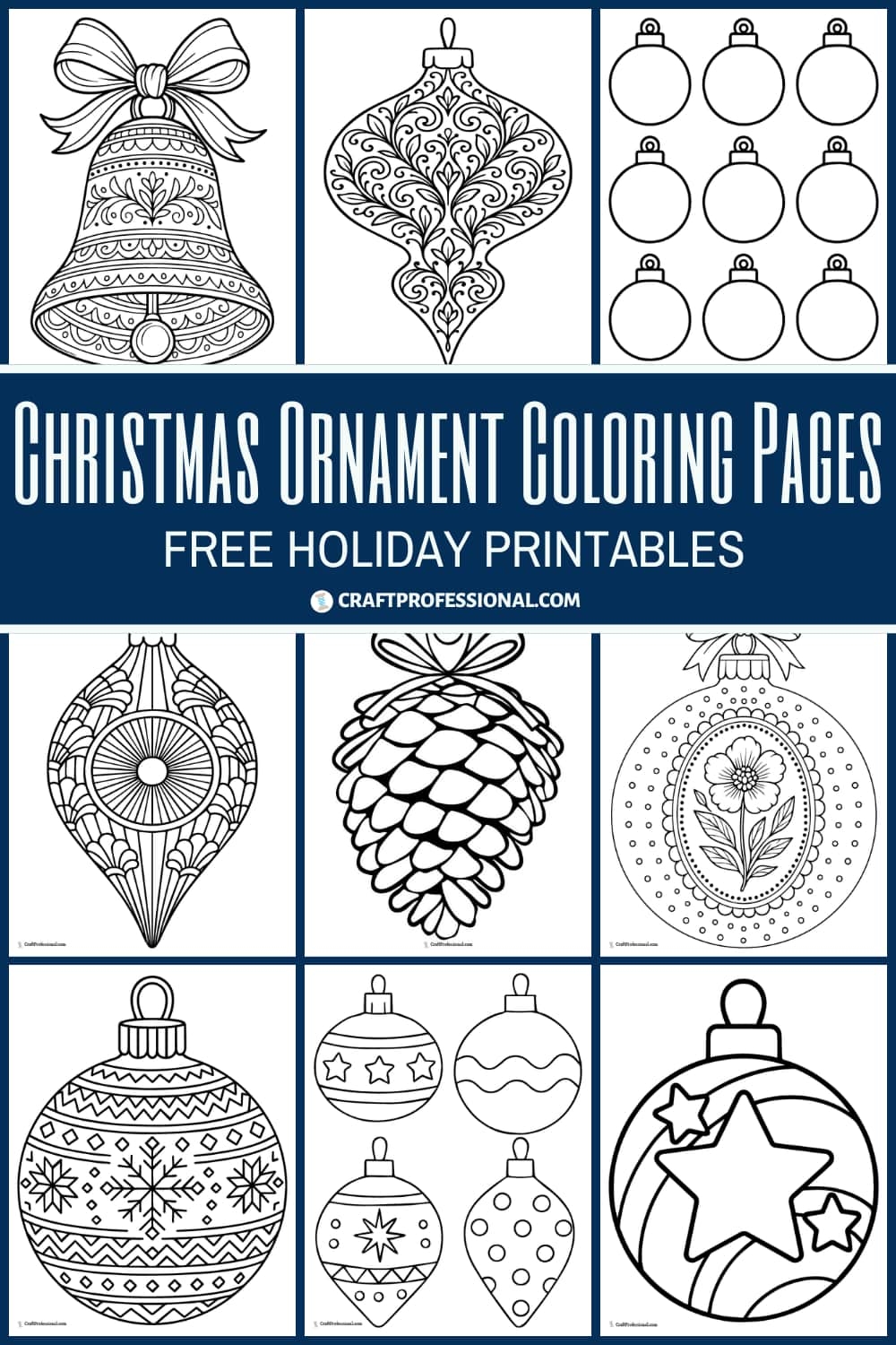 59 Free Christmas Ornament Coloring Pages PDF Easy To Detailed