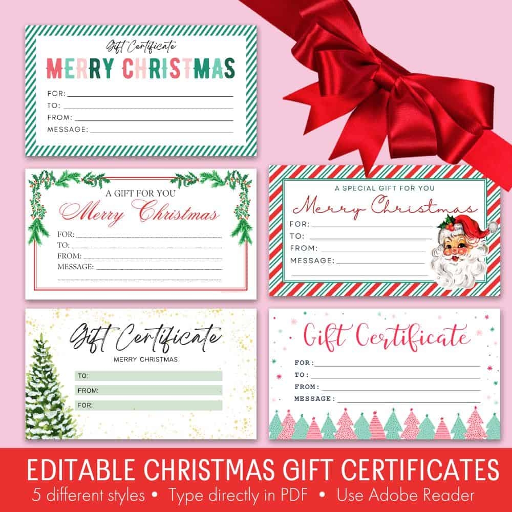 6 Free Printable Gift Certificate Templates For Christmas The Incremental Mama