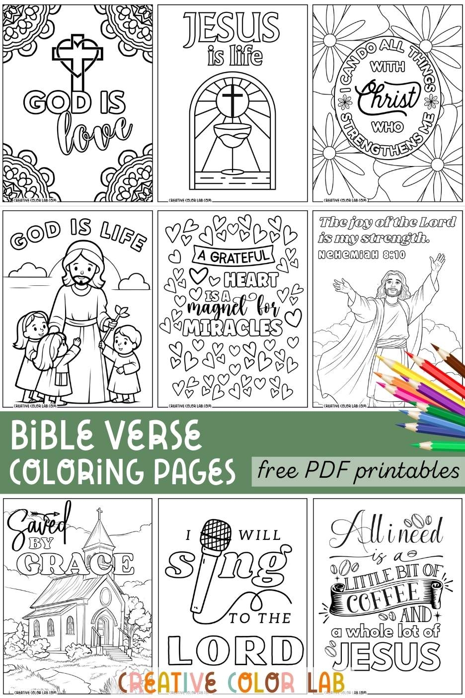 61 Bible Verse Coloring Pages Free Printable Christian Quotes