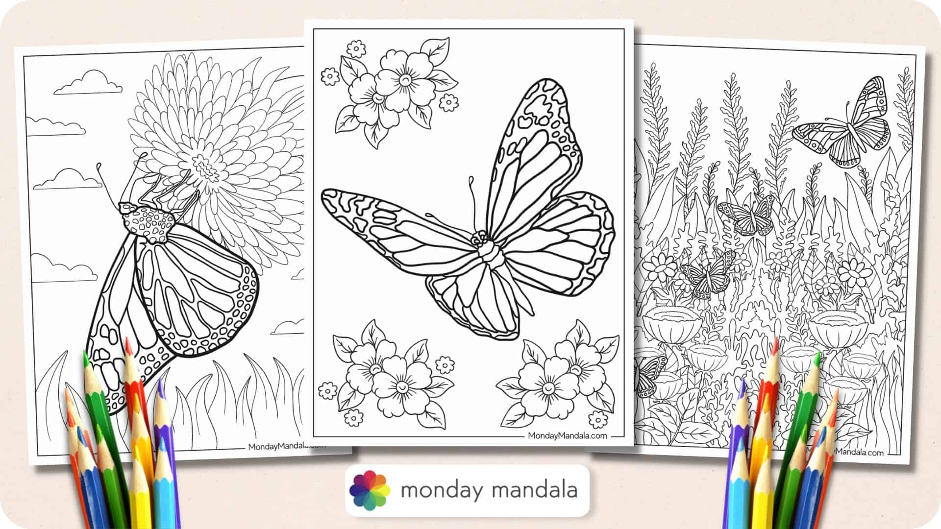62 Butterfly Coloring Pages Free PDF Printables 