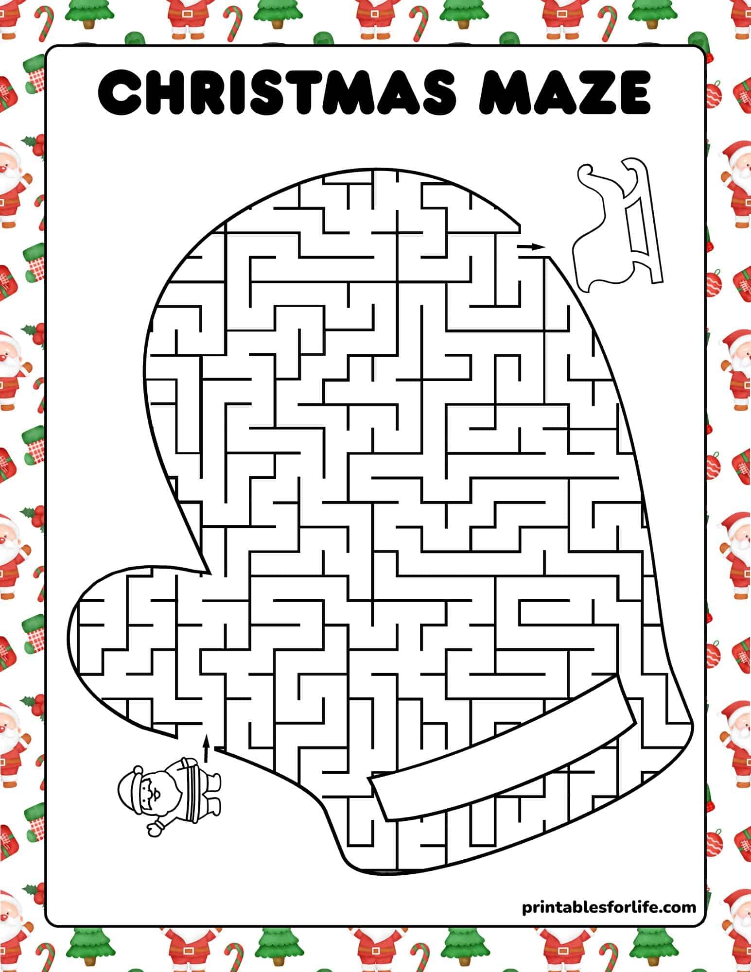 7 FREE Printable Christmas Mazes For Kids