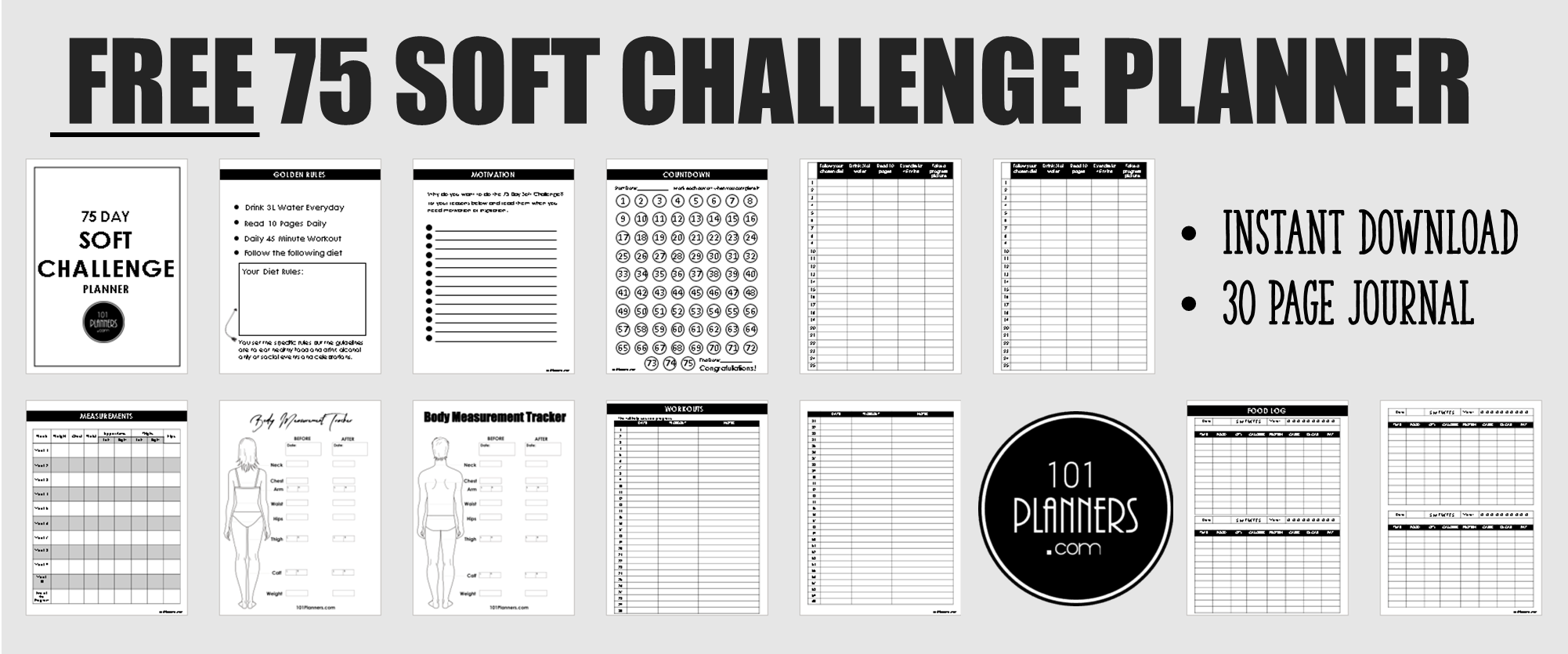 75 Soft Challenge Rules PDF Planner How To Do It 