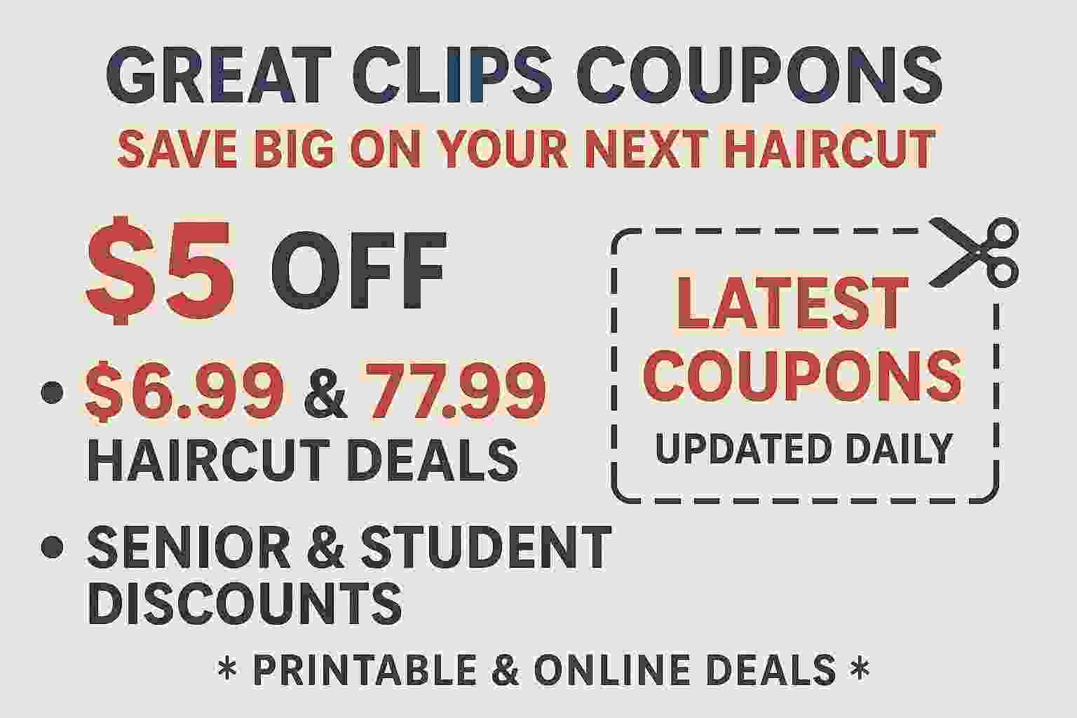  8 99 Off Great Clips Coupons That Works In MAR 2026